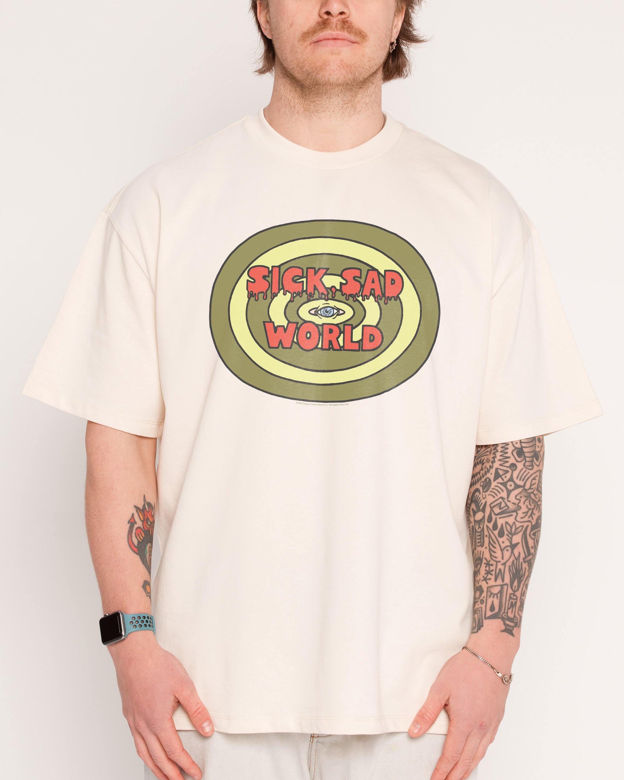 Sick Sad World Natural Oversized Tee