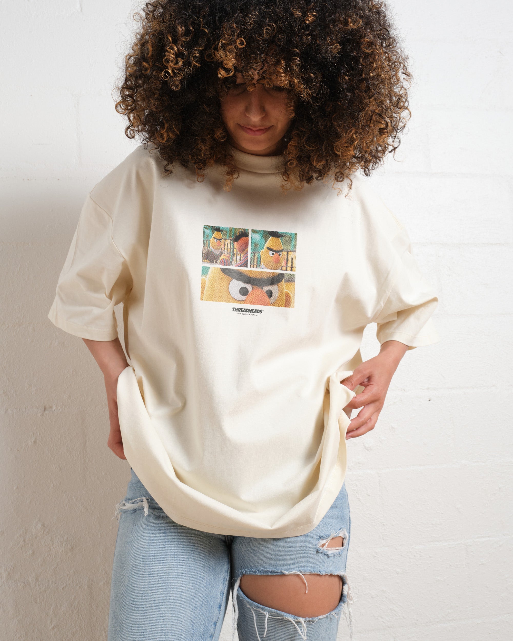 Angry Bert Oversized Tee Australia Online Natural