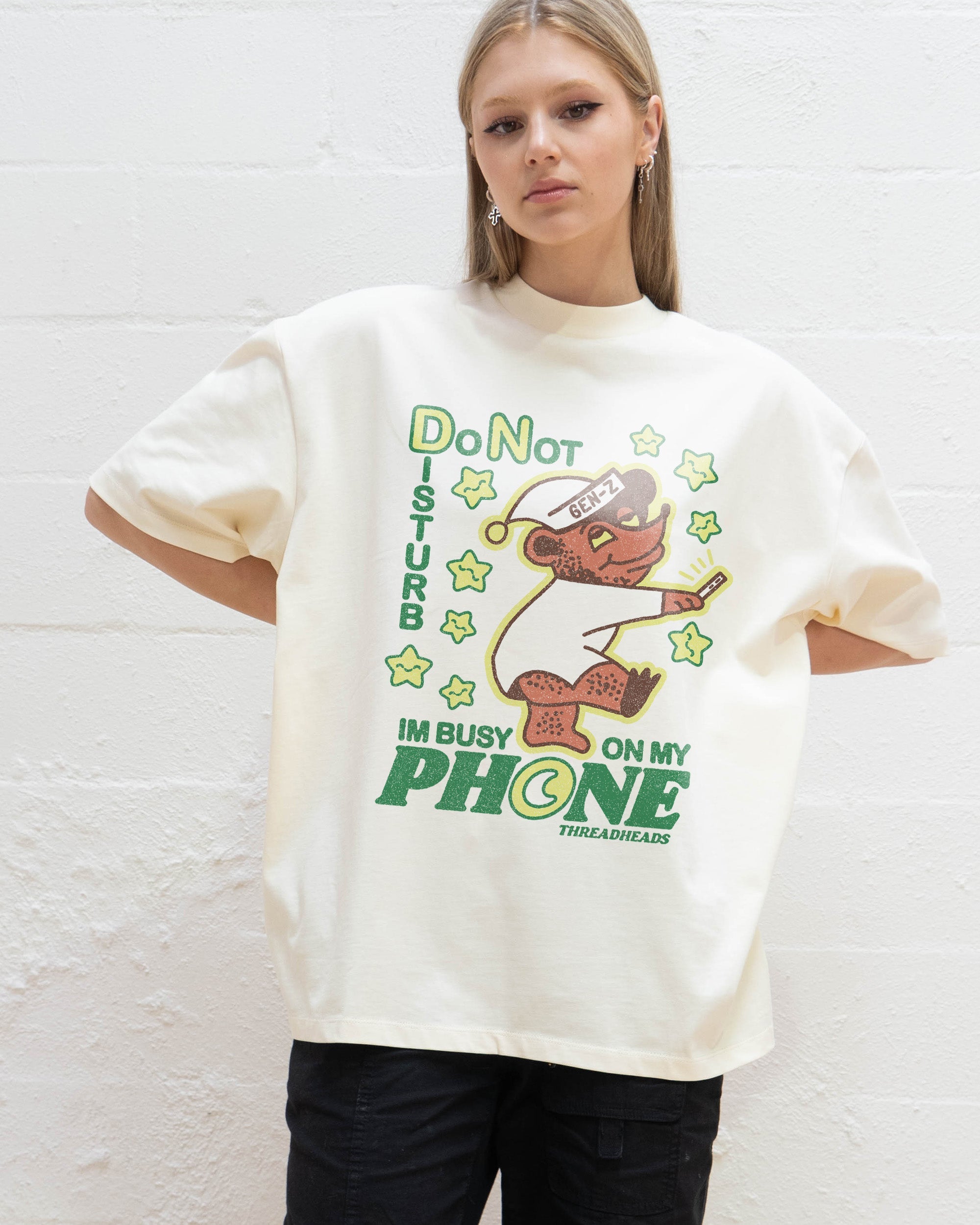 Do Not Disturb Oversized Tee Australia Online Natural