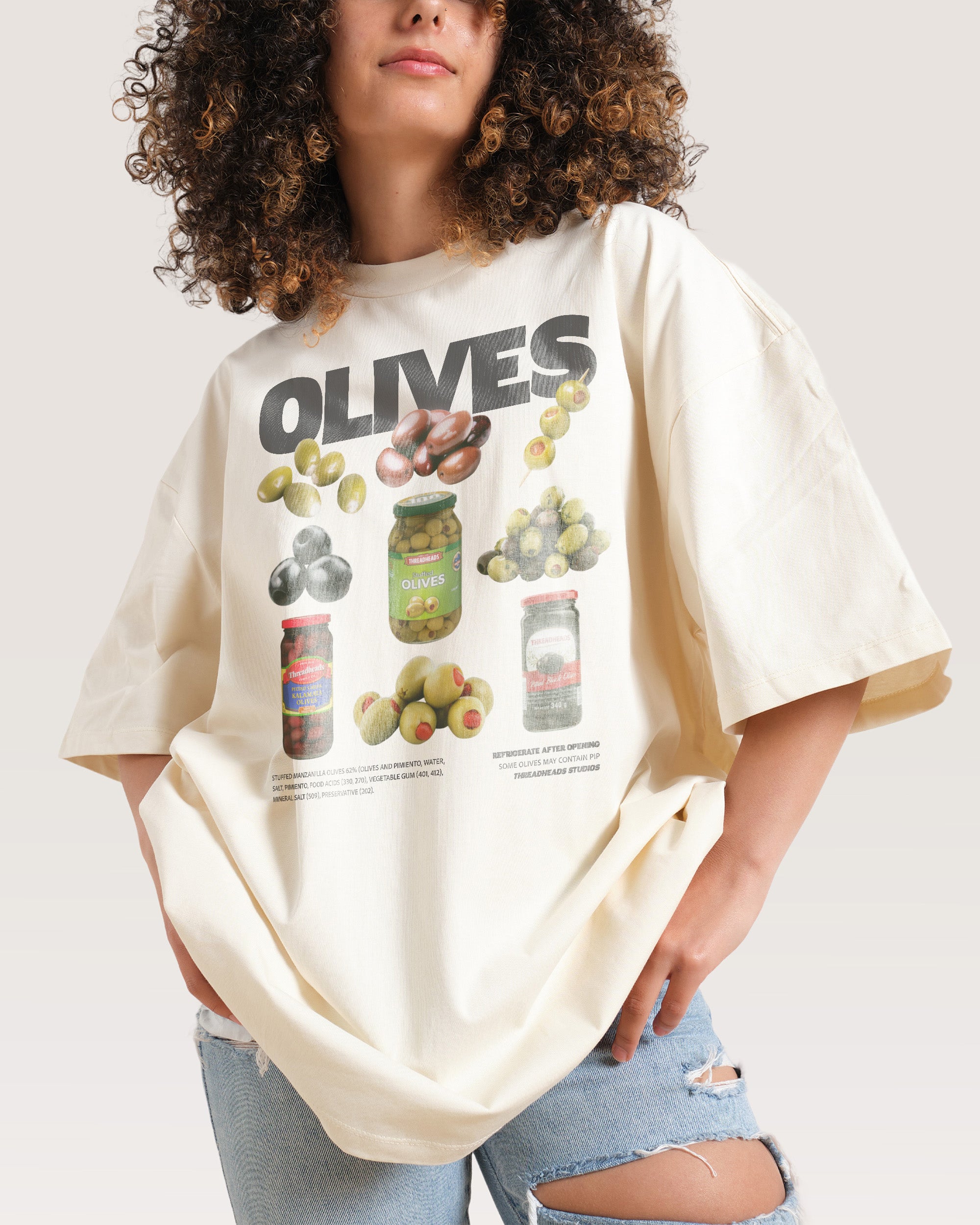Olives Natural Oversized Tee