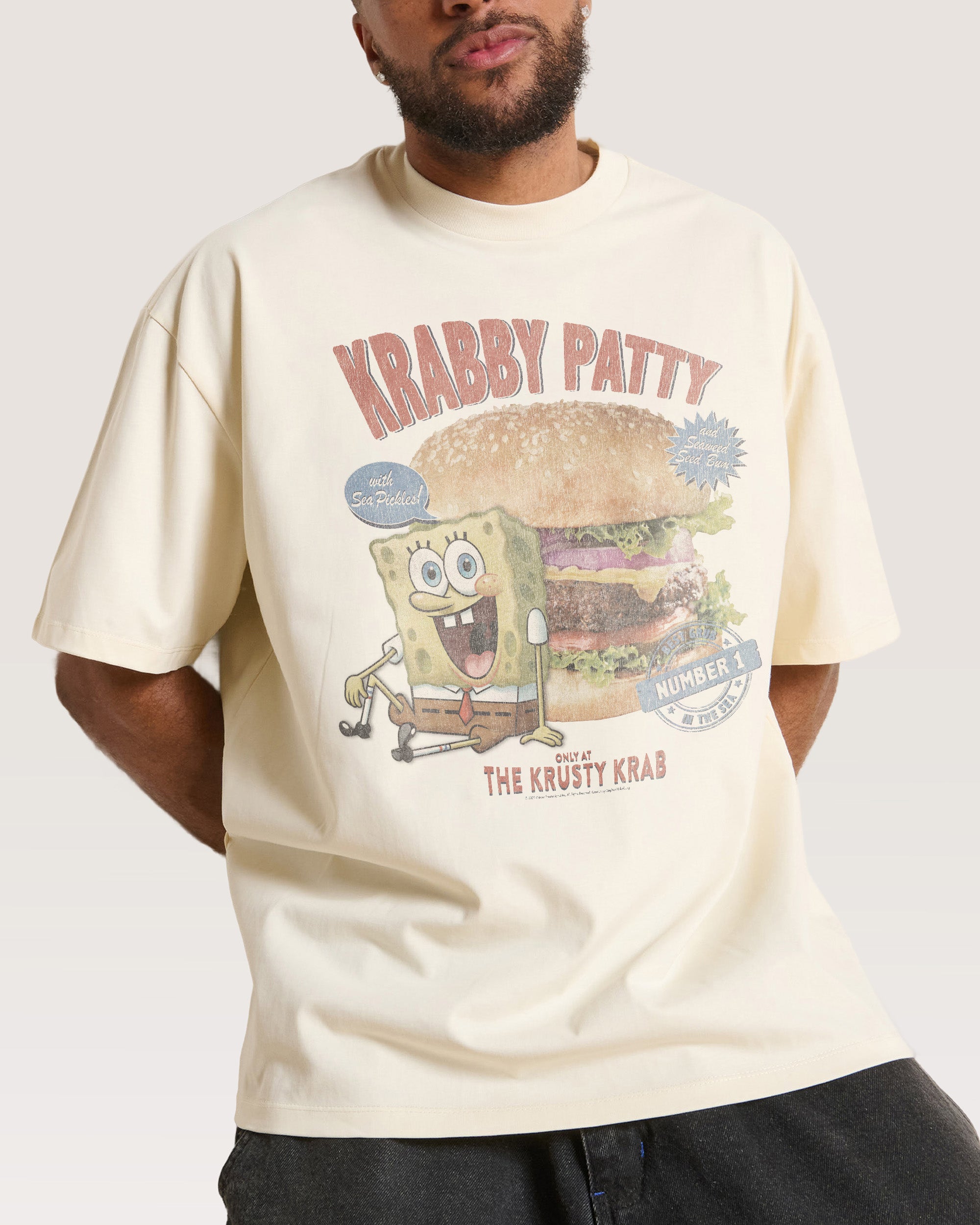 The Krabby Patty Natural Oversized Tee