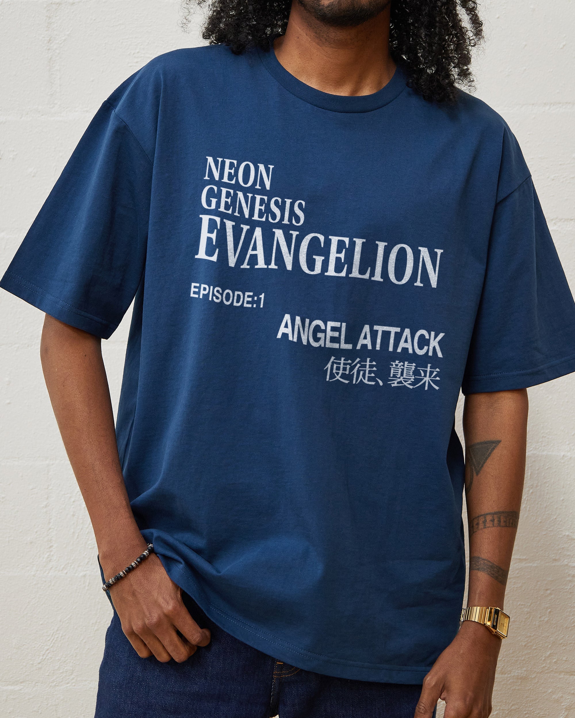 Evangelion Episode 1 T-Shirt Australia Online #colour_navy