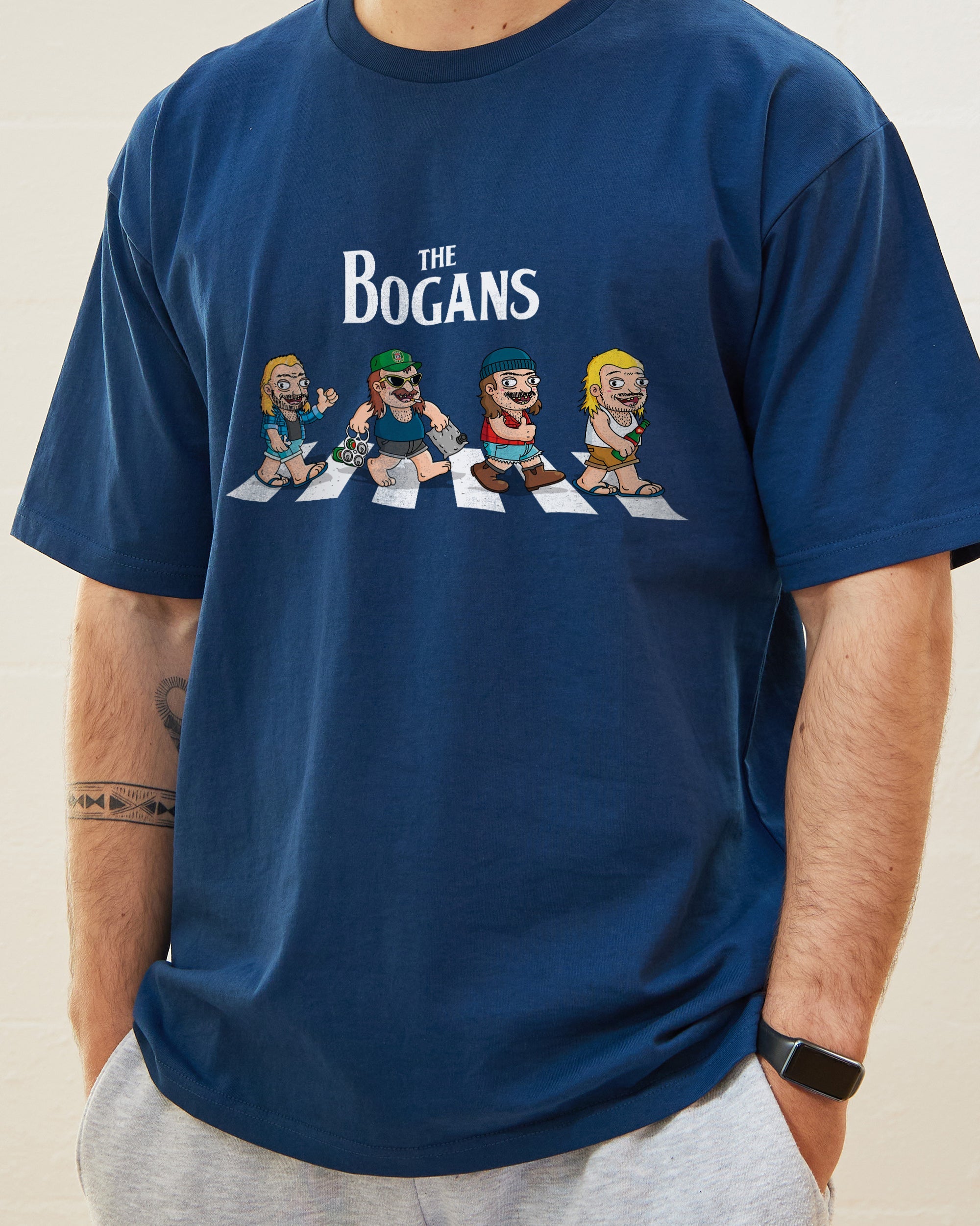Bogan Abbey Road T-Shirt Australia Online Navy