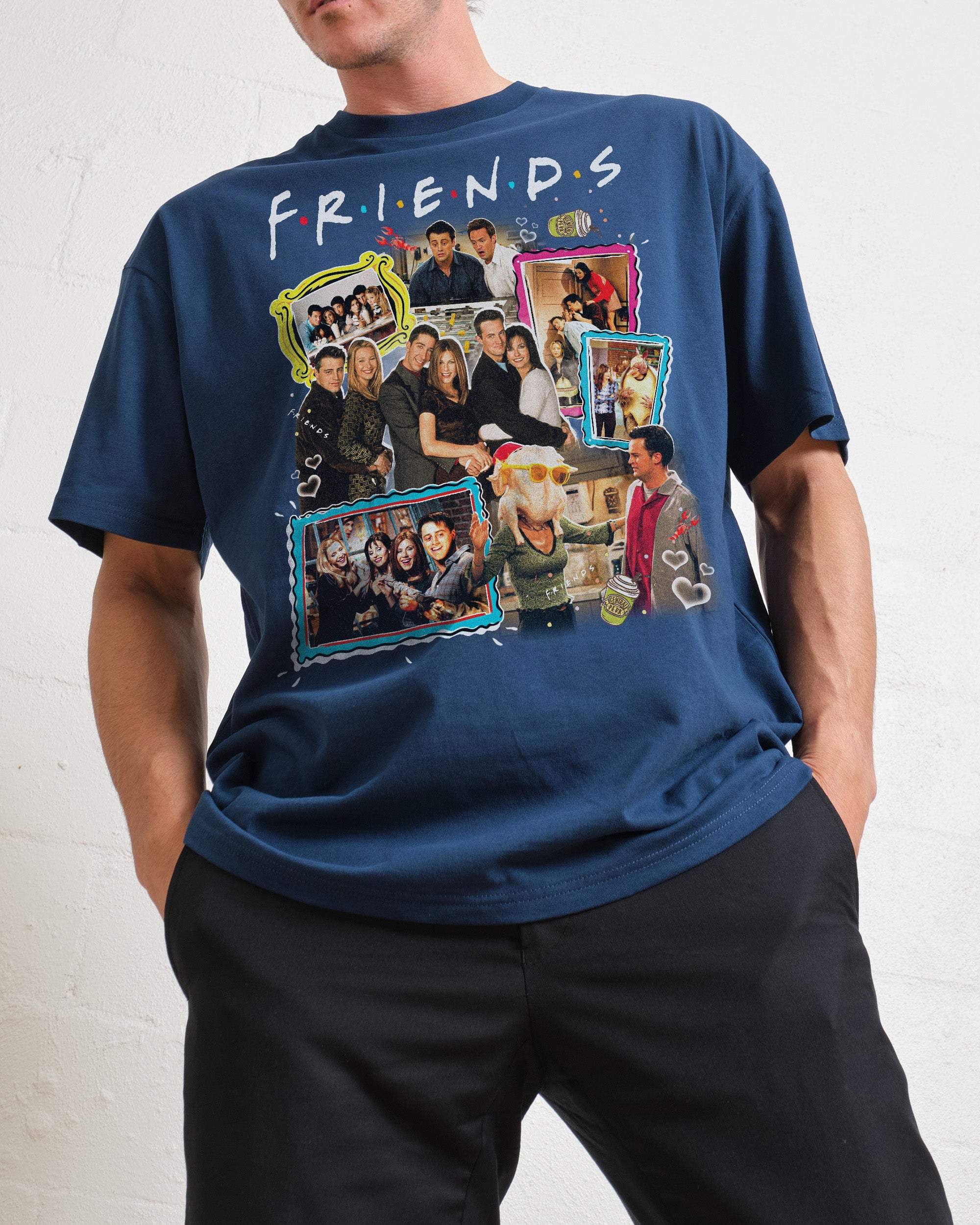 Friends Bootleg T-Shirt Australia Online Navy