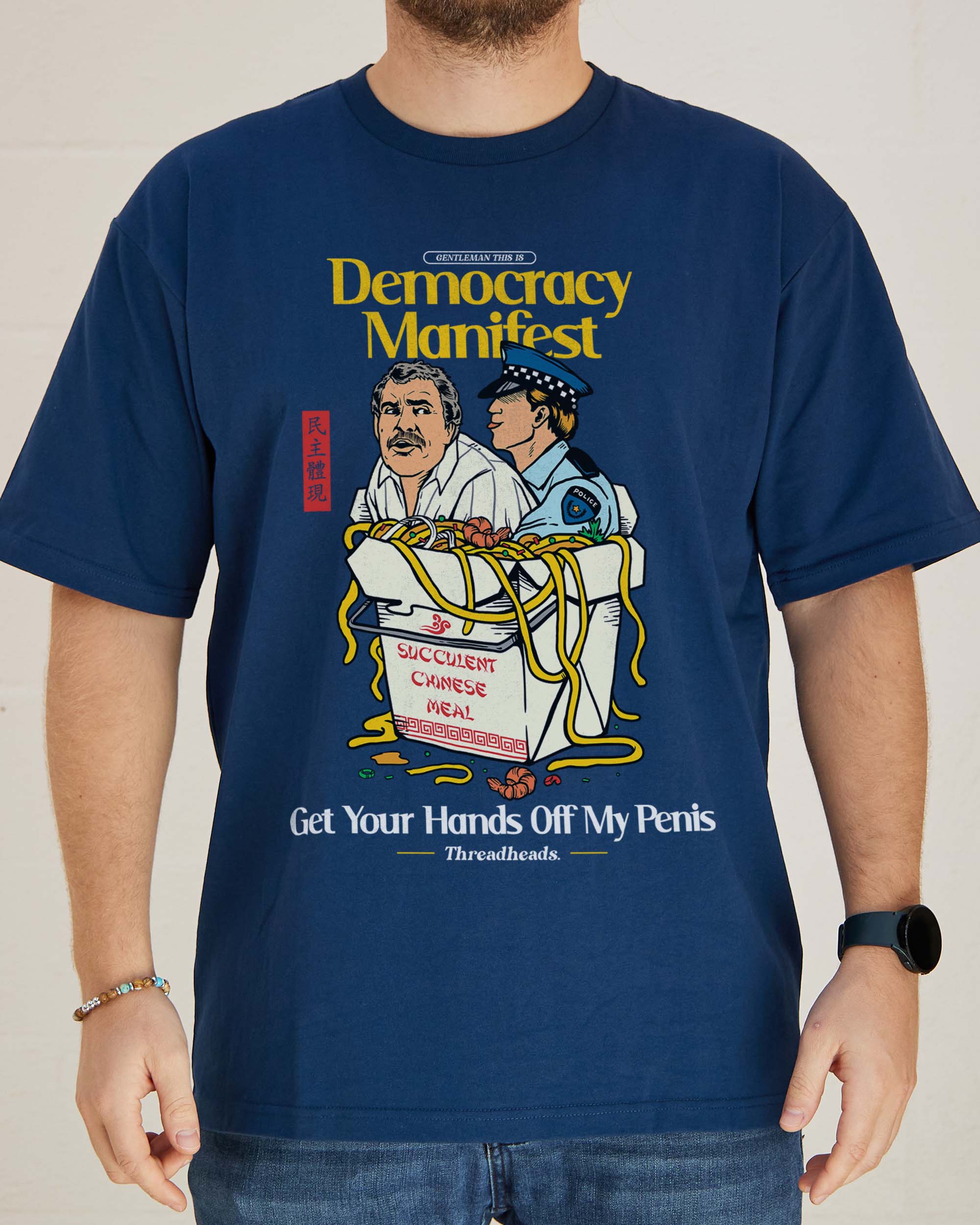 Democracy Manifest Volume II T-Shirt Australia Online #colour_navy