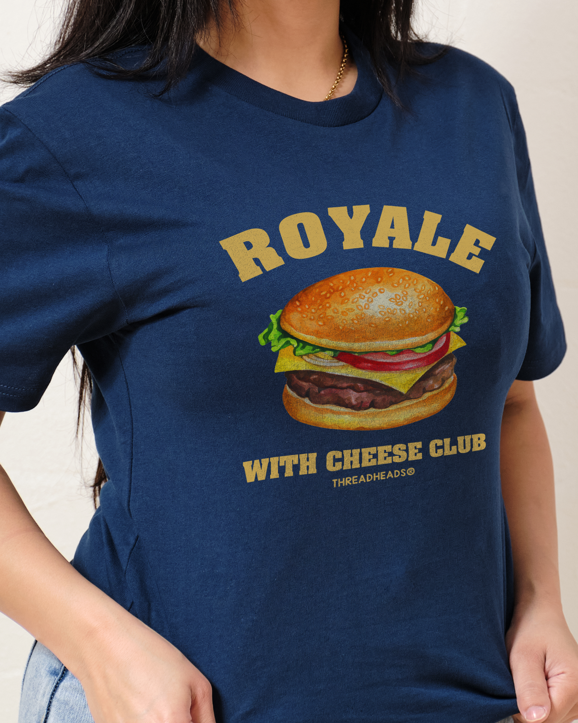 Royale With Cheese T-Shirt Australia Online Navy