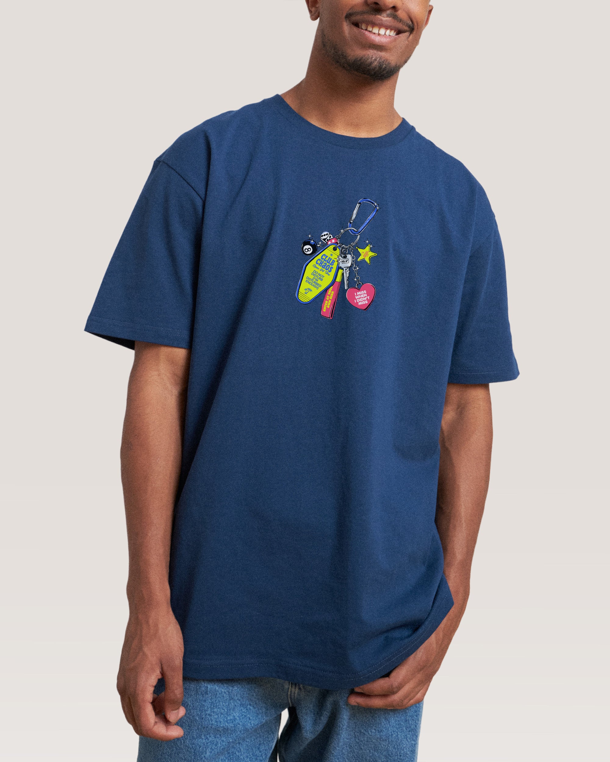 Club Chaos Key Chain Navy T-Shirt