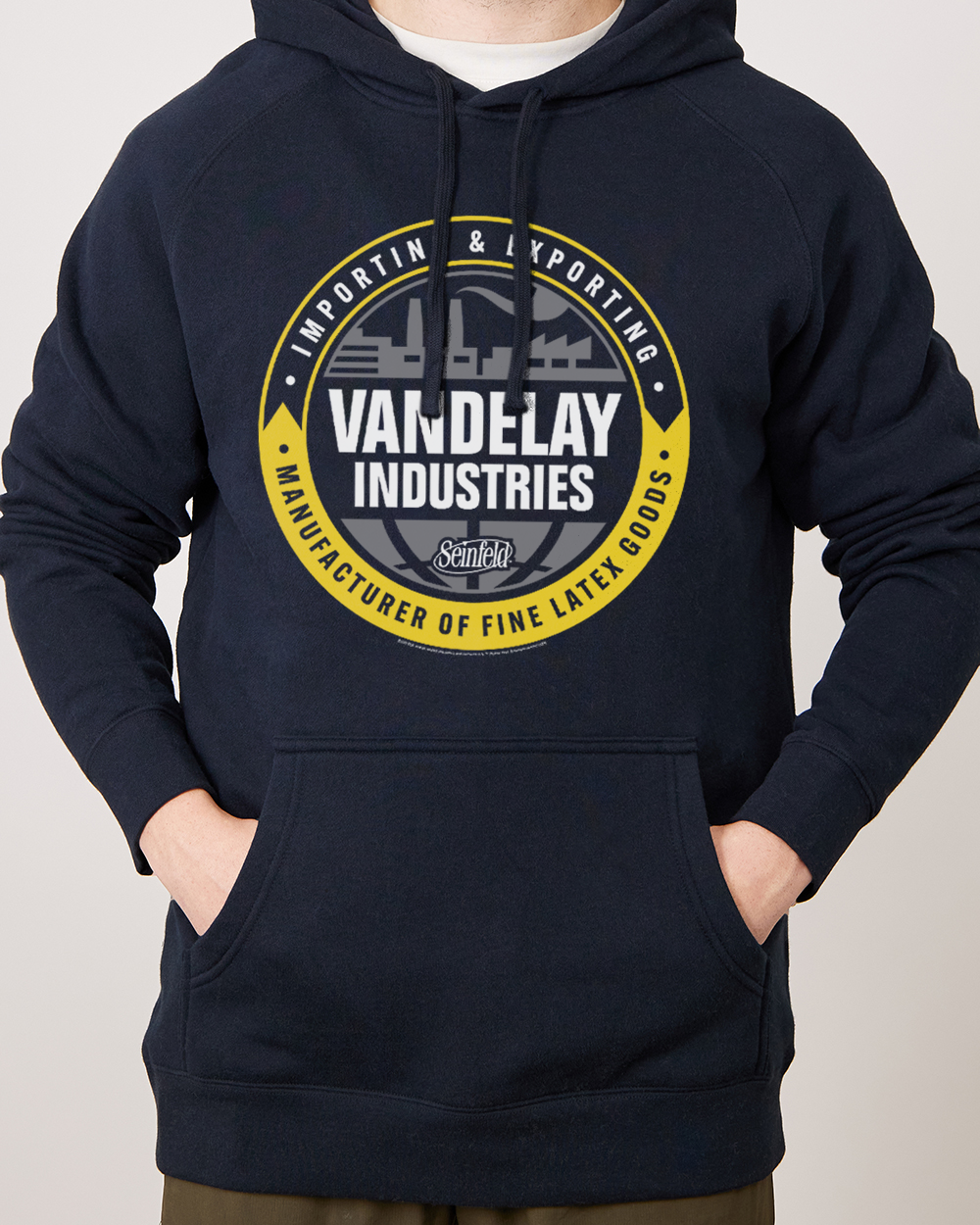 Vandelay Industries Logo Hoodie Navy