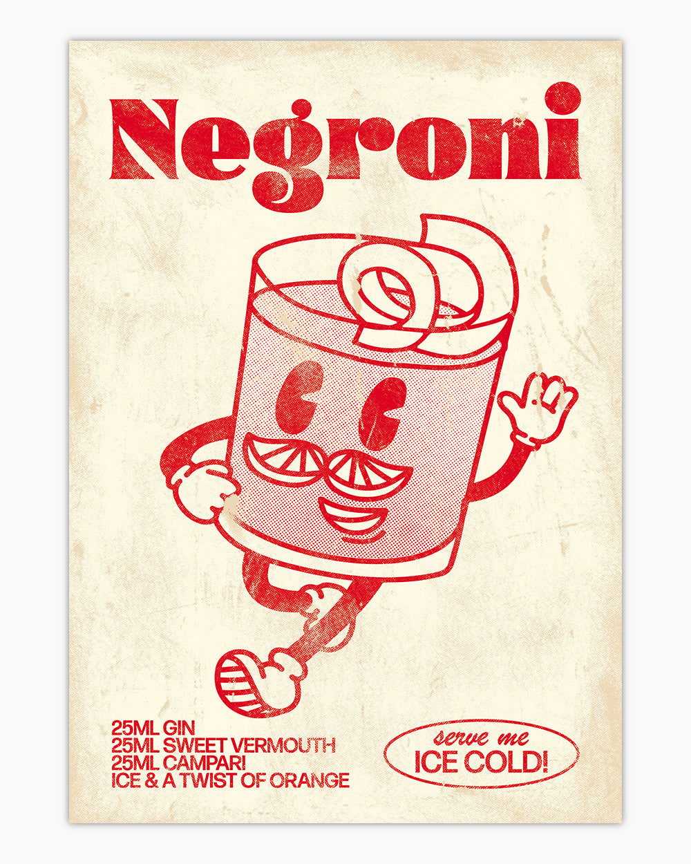 Negroni Art Print #colour_natural