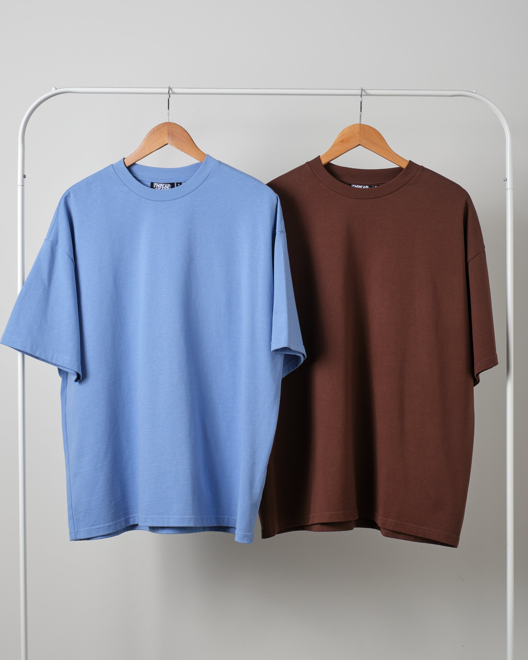 Oversized Tee 2 Pack: Powder Blue, Brown