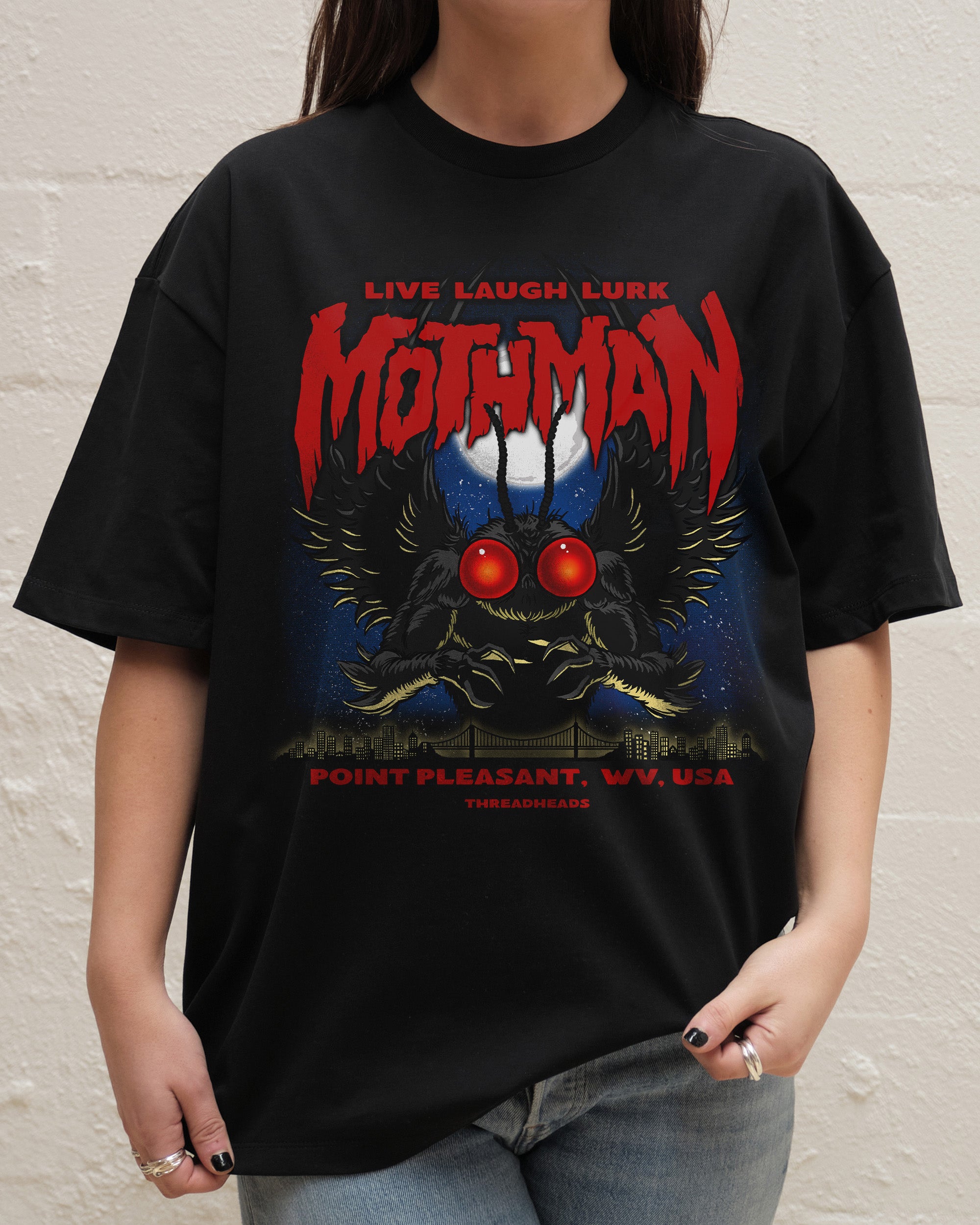 Mothman - Live Laugh Lurk Oversized Tee