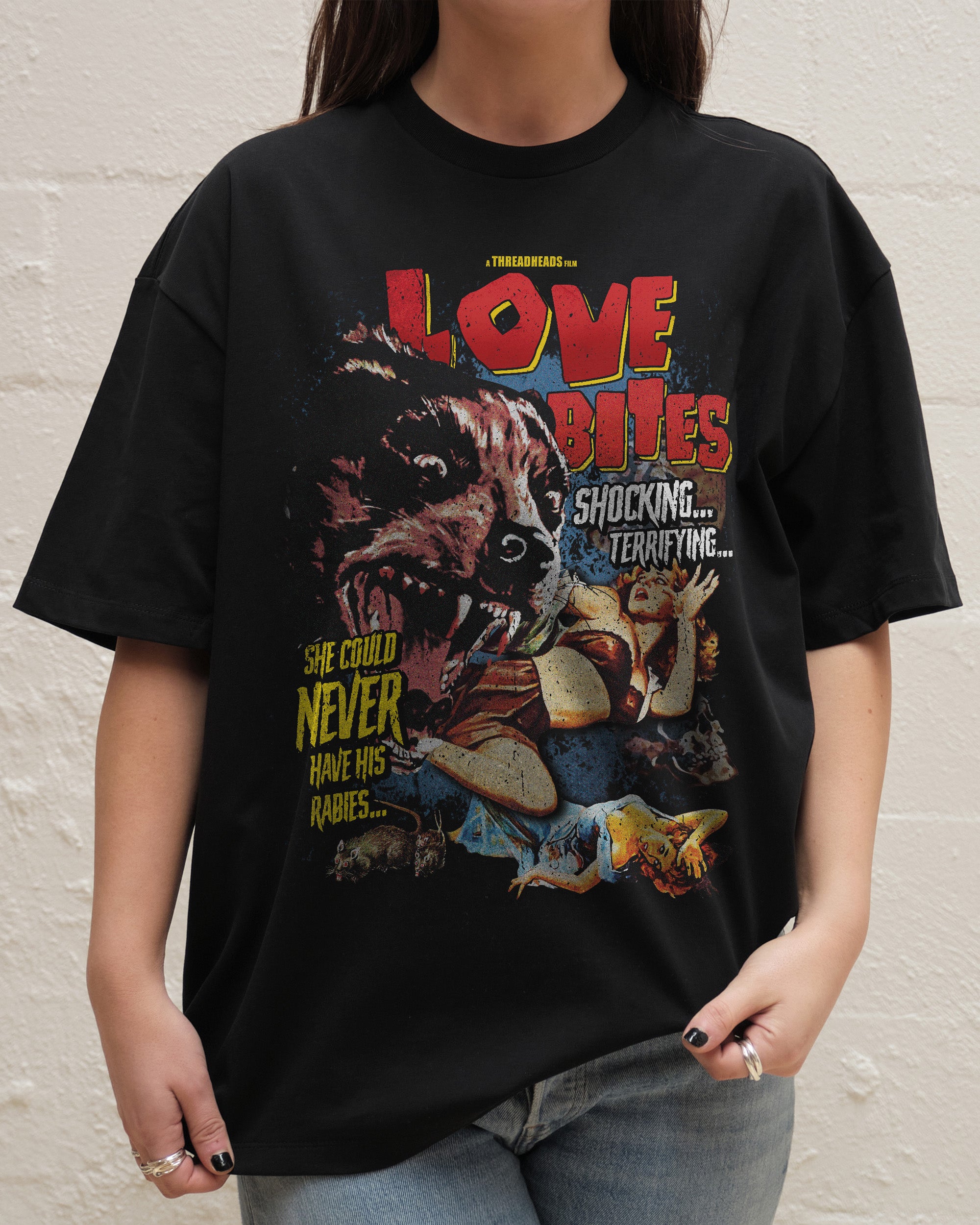 Love Bites Oversized Tee Australia Online Black