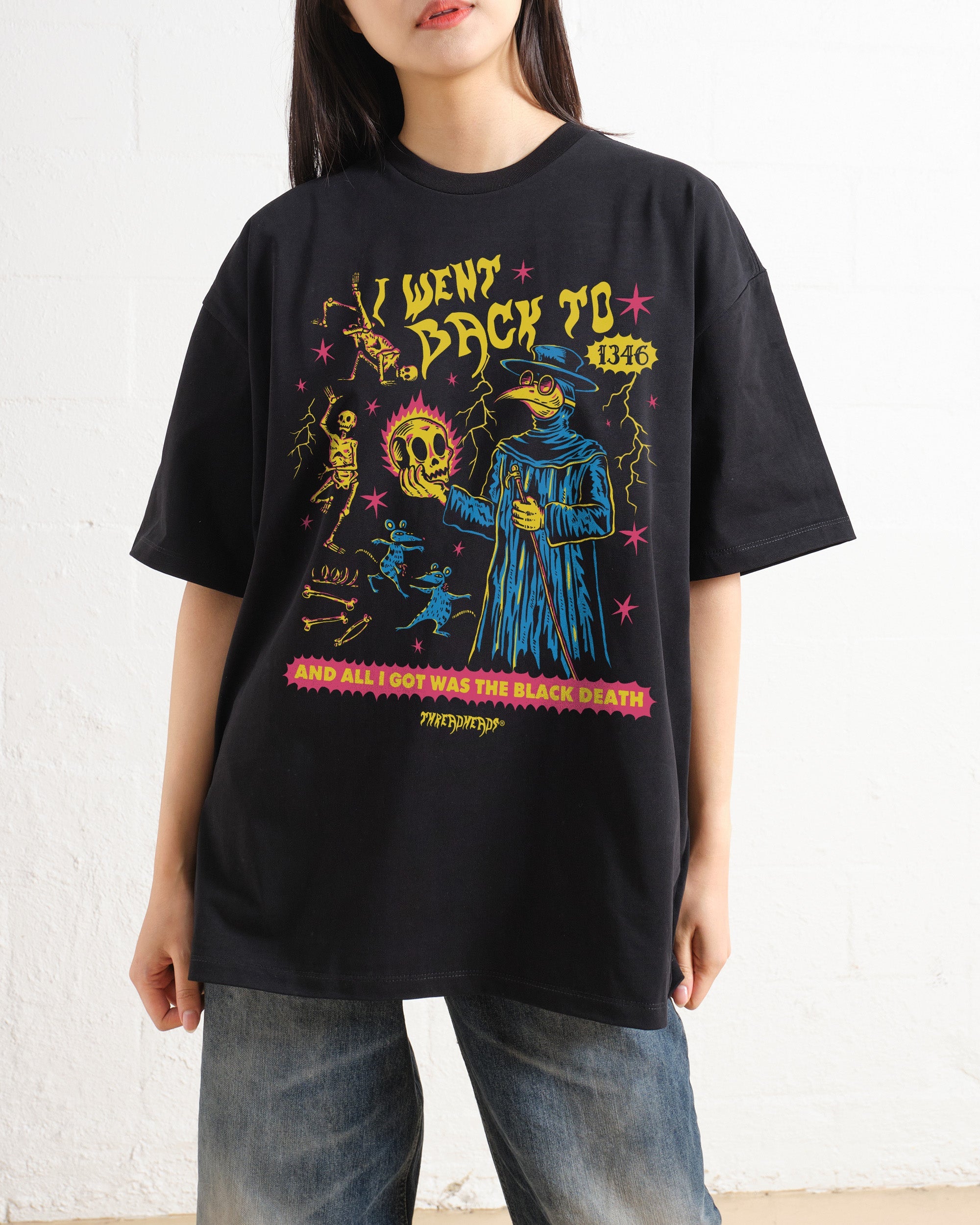 Black Death Oversized Tee Australia Online Black