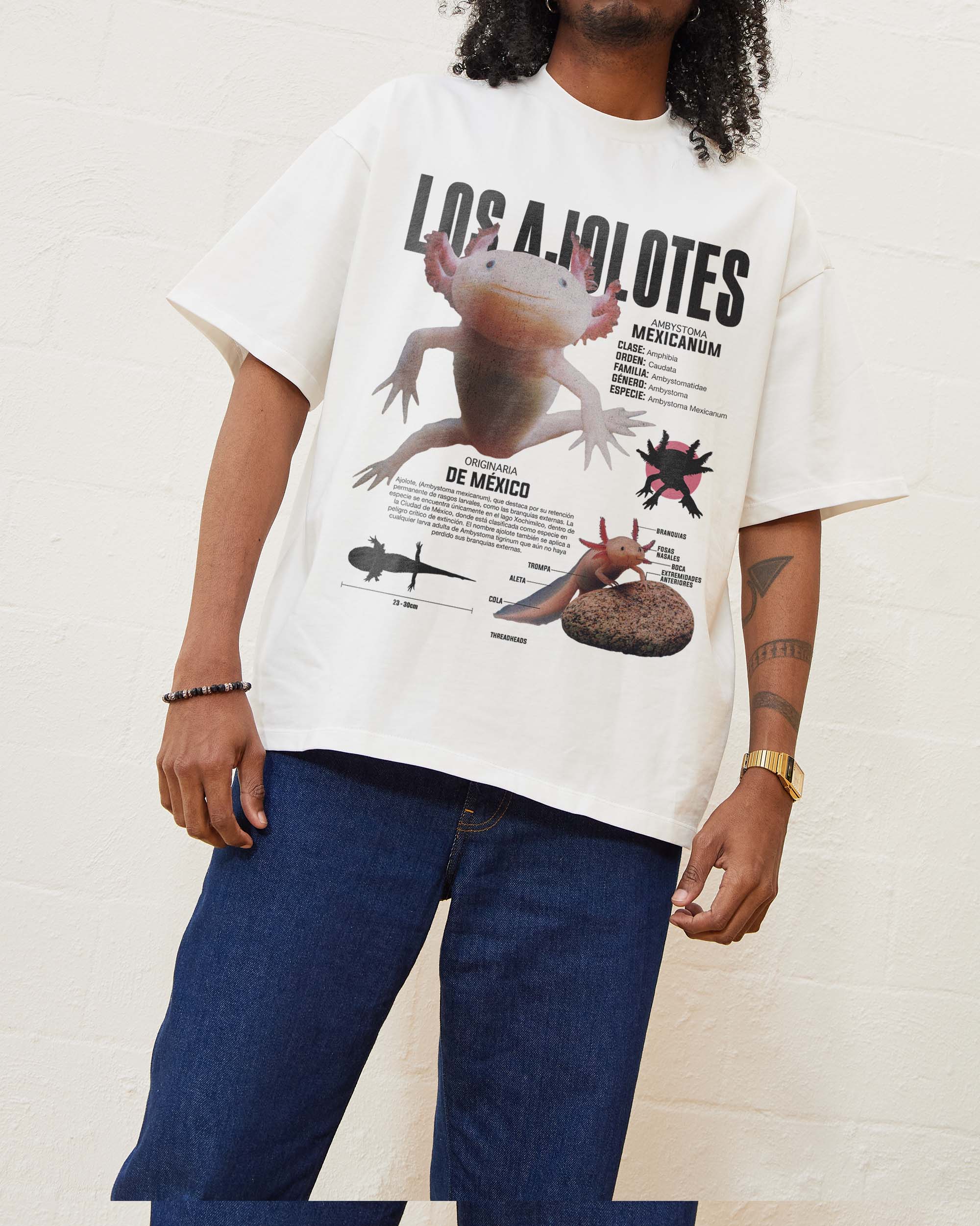 Los Ajolotes Oversized Tee Australia Online White