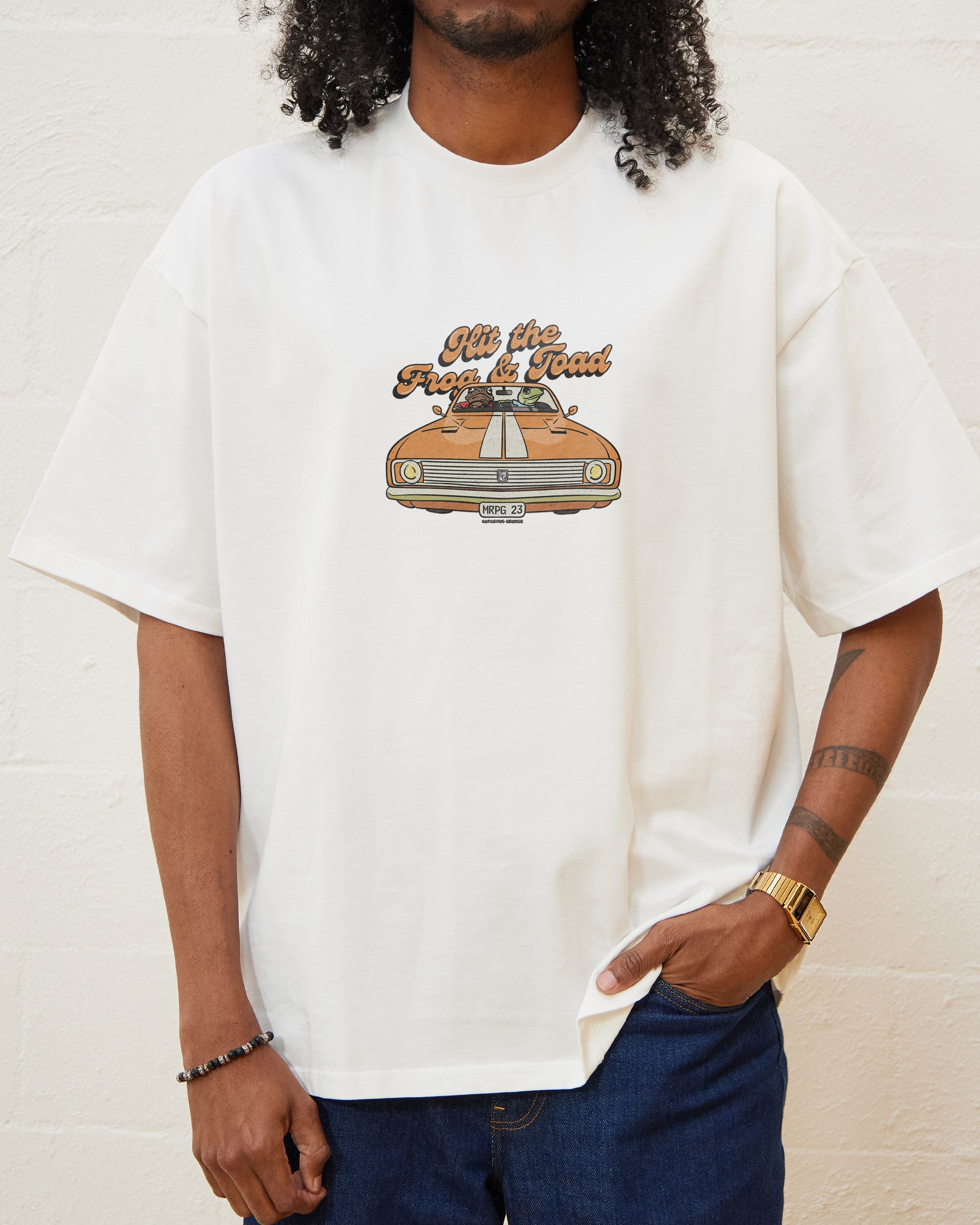 Hit the Frog and Toad Oversized Tee Australia Online White