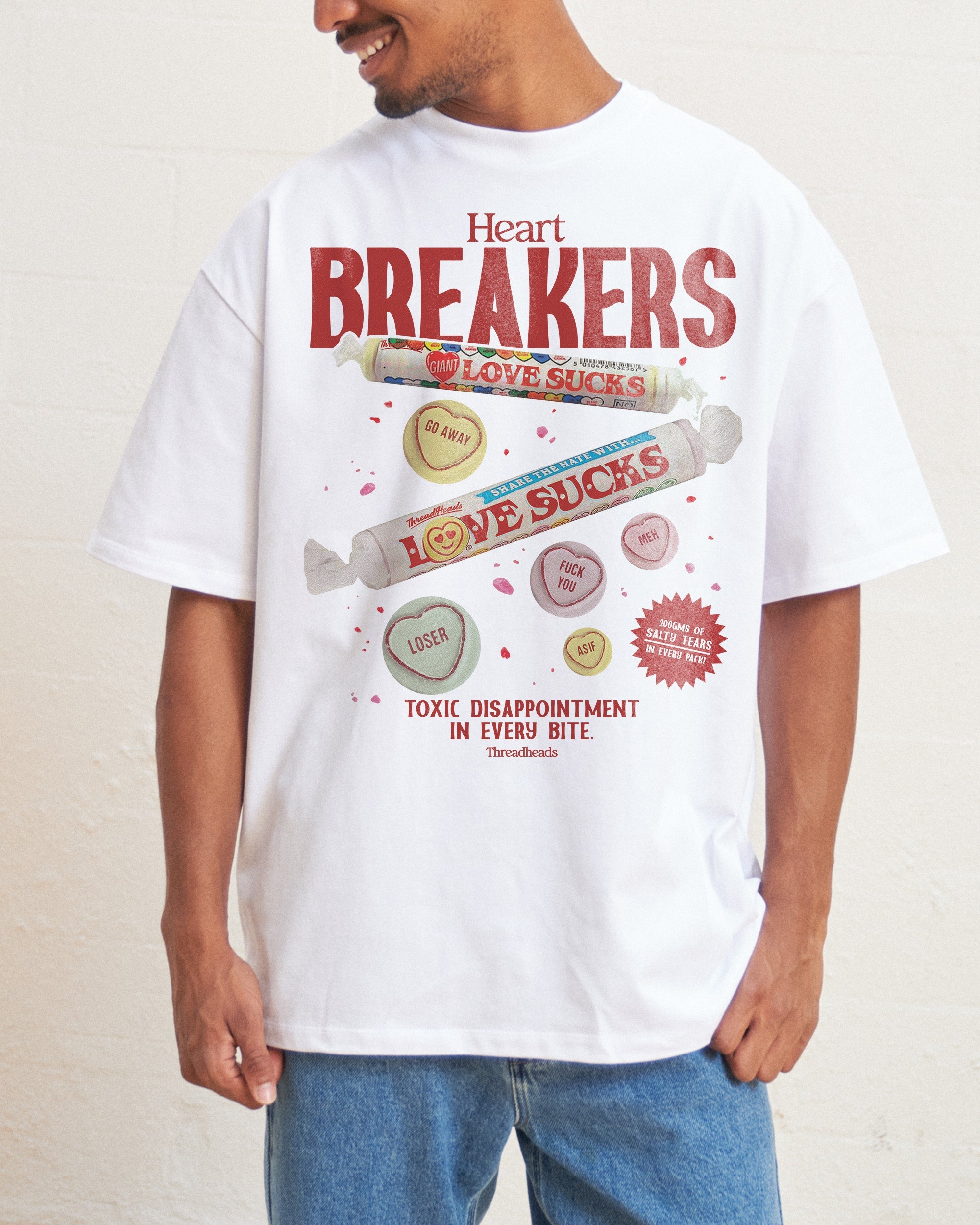 Heart Breakers Oversized Tee Australia Online White