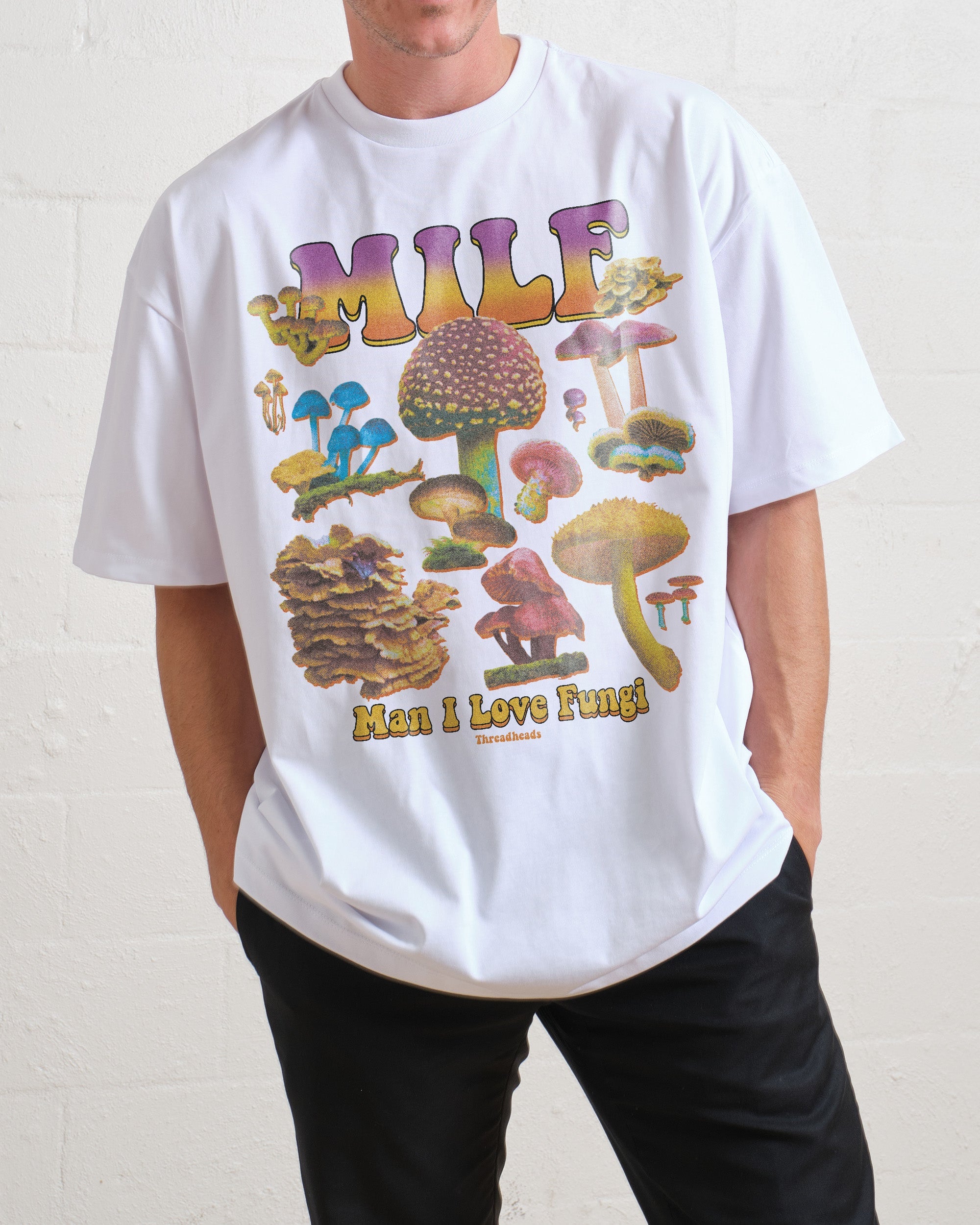 MILF Fungi Oversized Tee Australia Online White