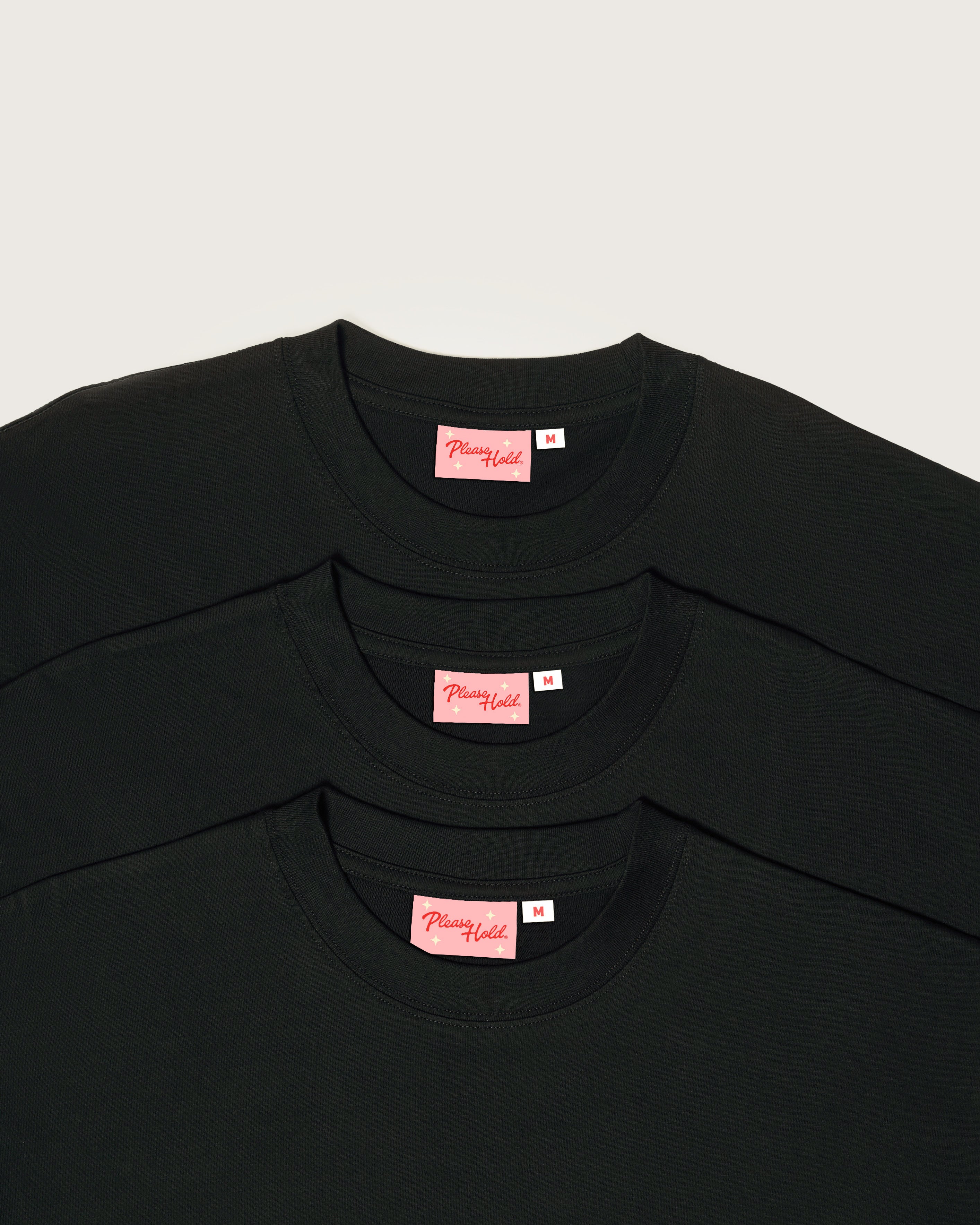 Boxy Crop Tee 3-Pack: Black Blank Boxy Crop Tee – view 5