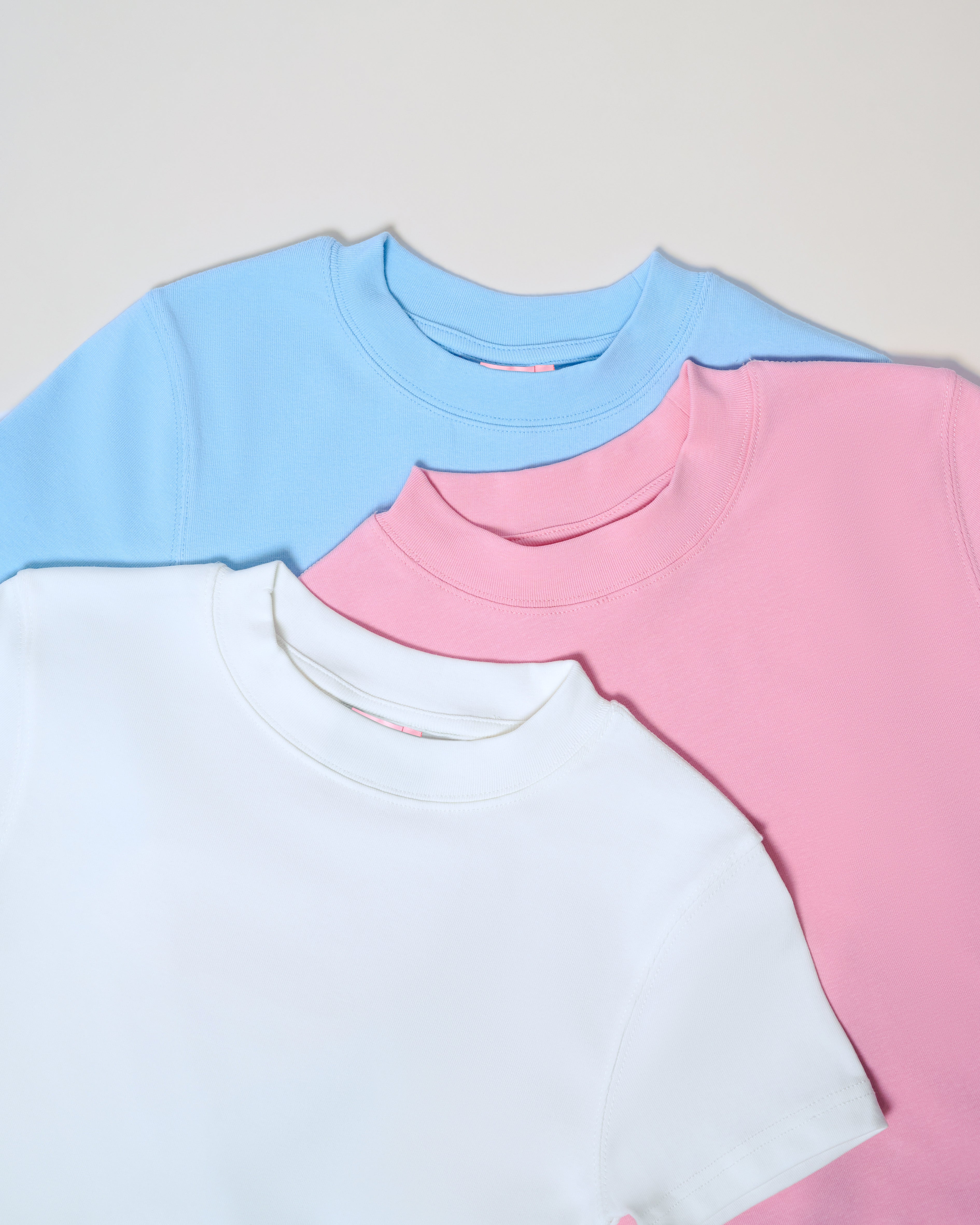 Baby Tee 3-Pack: Natural, Pink, Pale Blue Blank Baby Tee – view 6