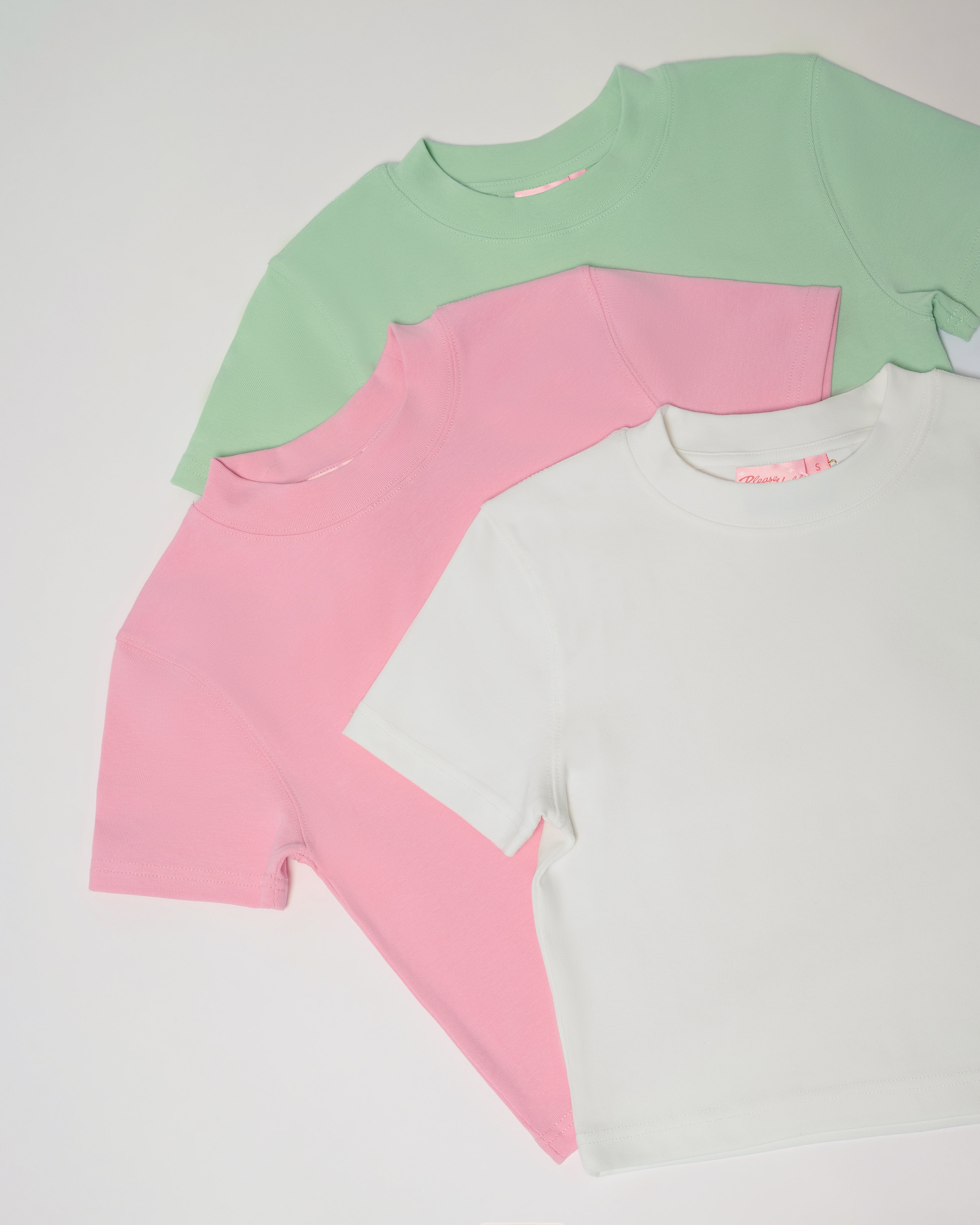 Baby Tee 3-Pack: Natural, Pink, Pistachio Blank Baby Tee – view 6