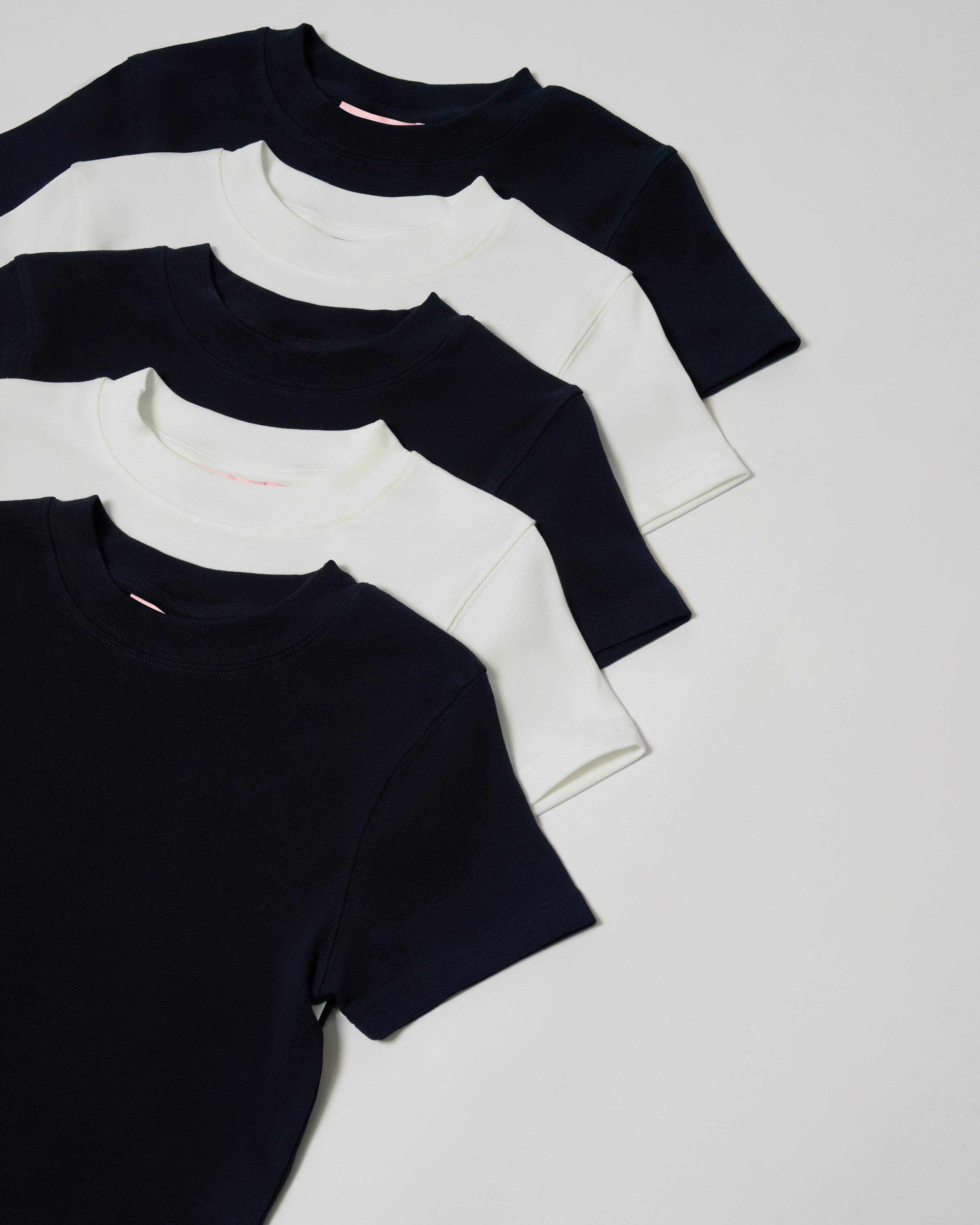 Baby Tee 5-Pack: Black, Natural Blank Baby Tee – view 4