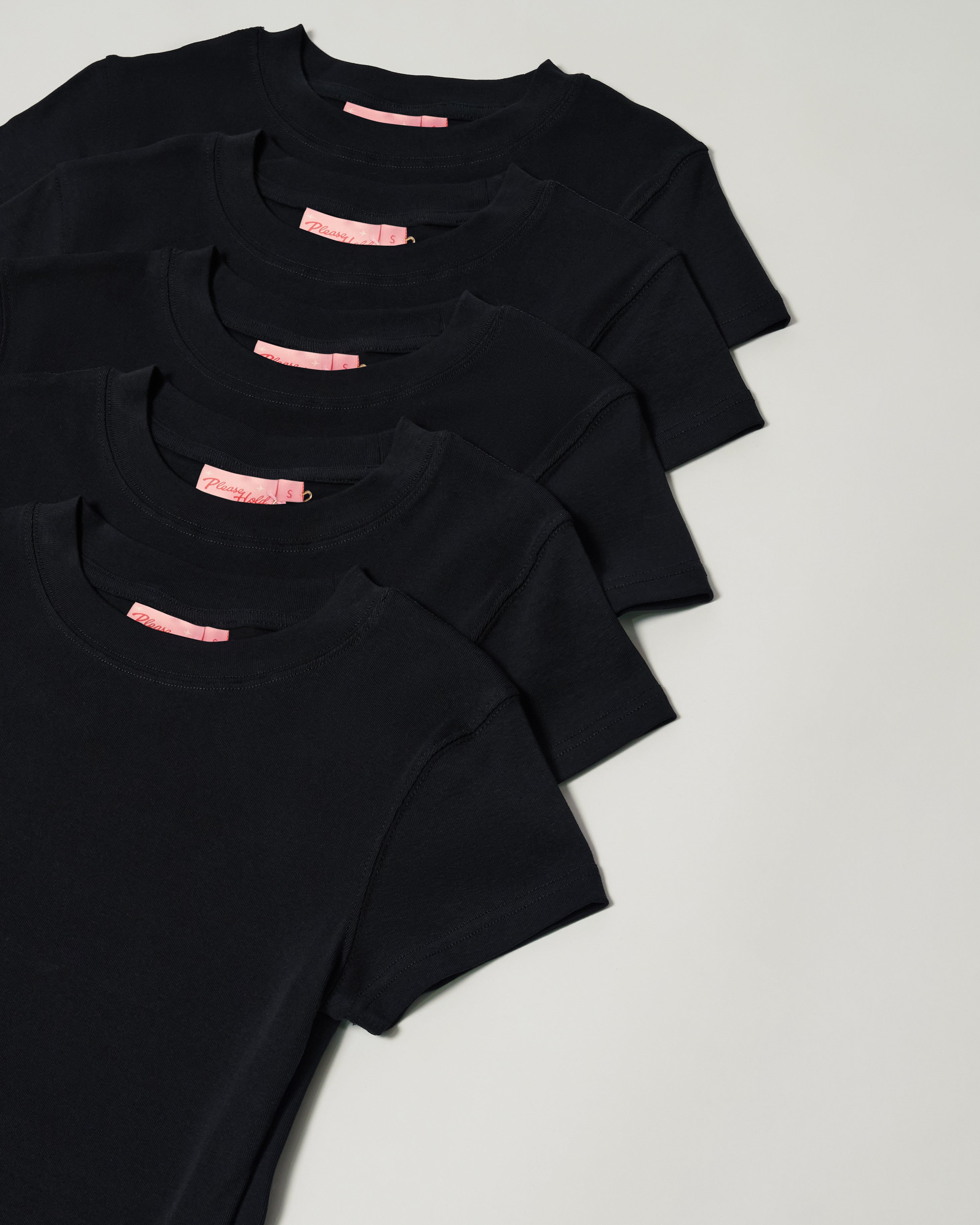 Baby Tee 5-Pack: Black Blank Baby Tee – view 4