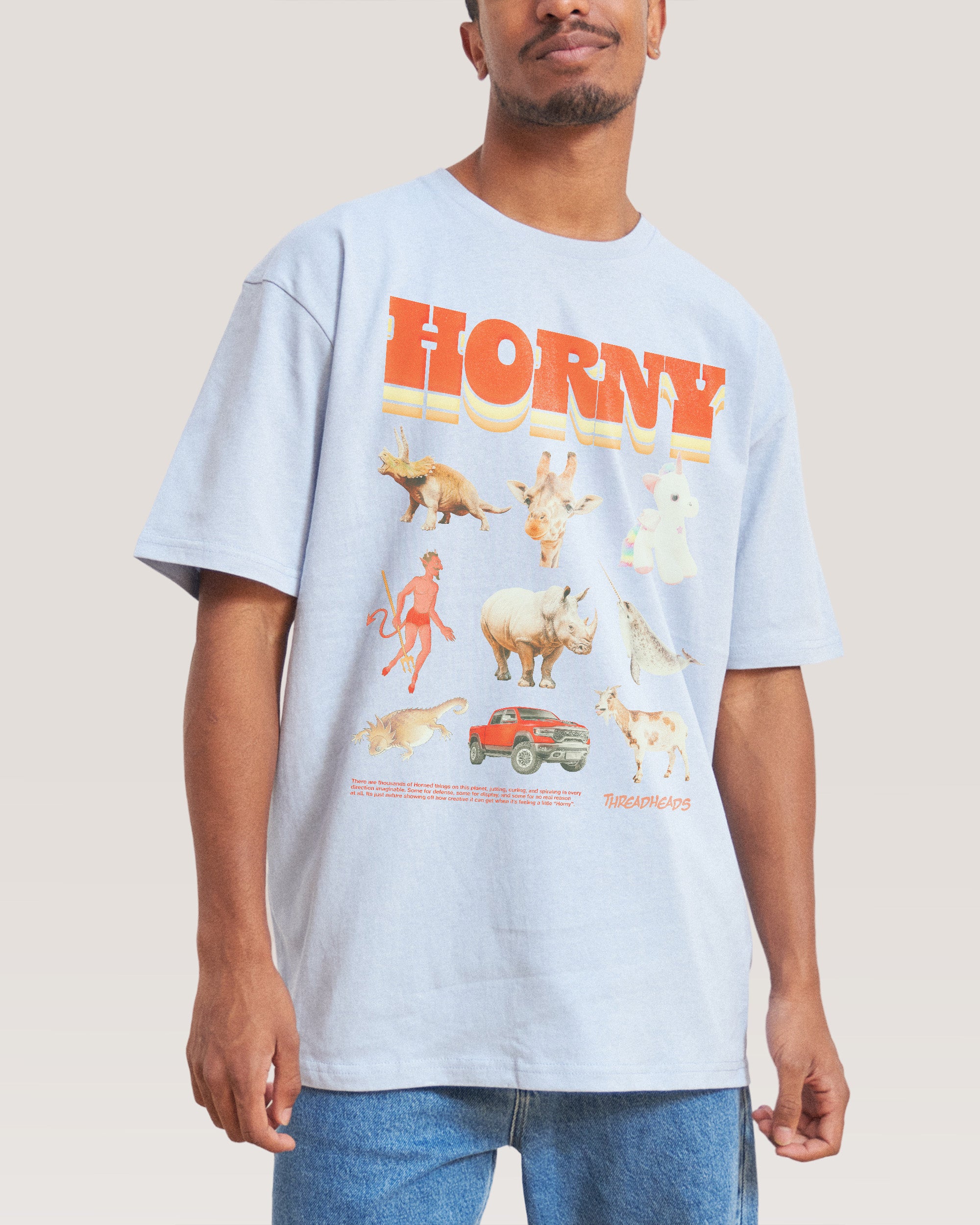 Horny Things Pale Blue T-Shirt