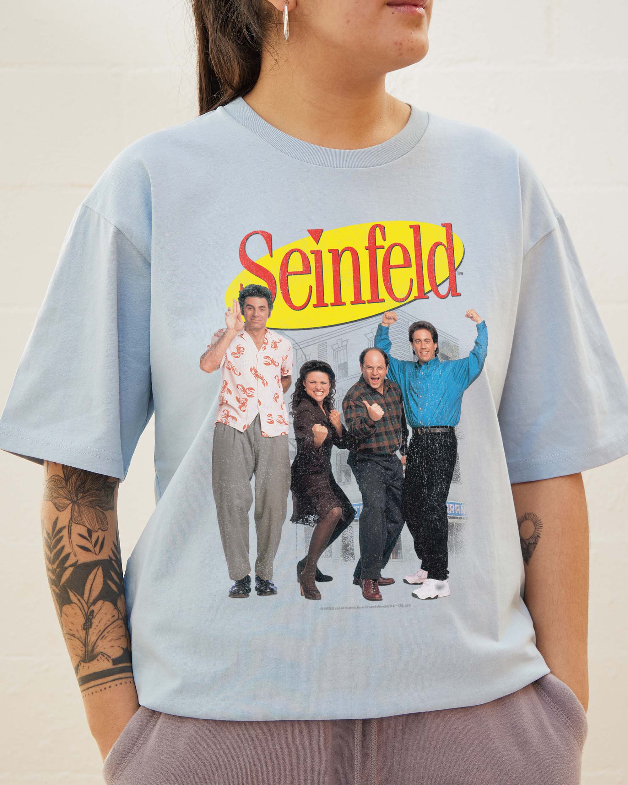 Seinfeld Characters T-Shirt Australia Online Pale Blue