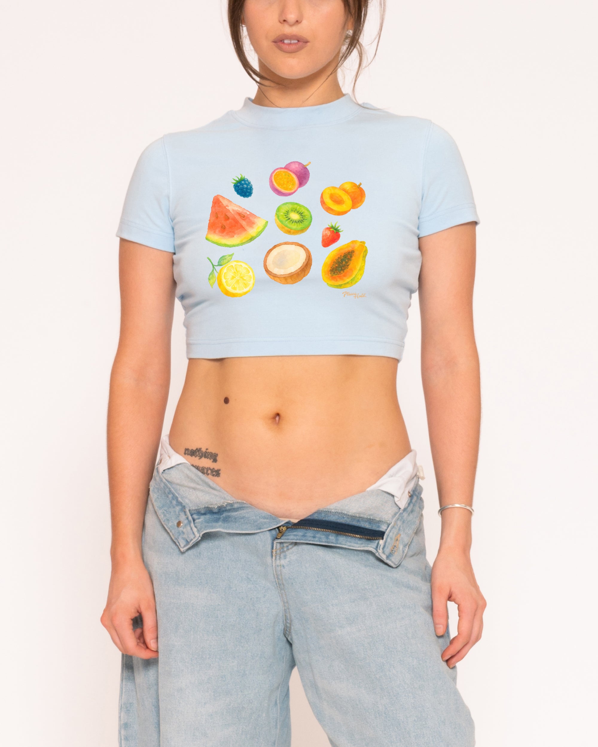 Fruit Platter Blue Baby Tee