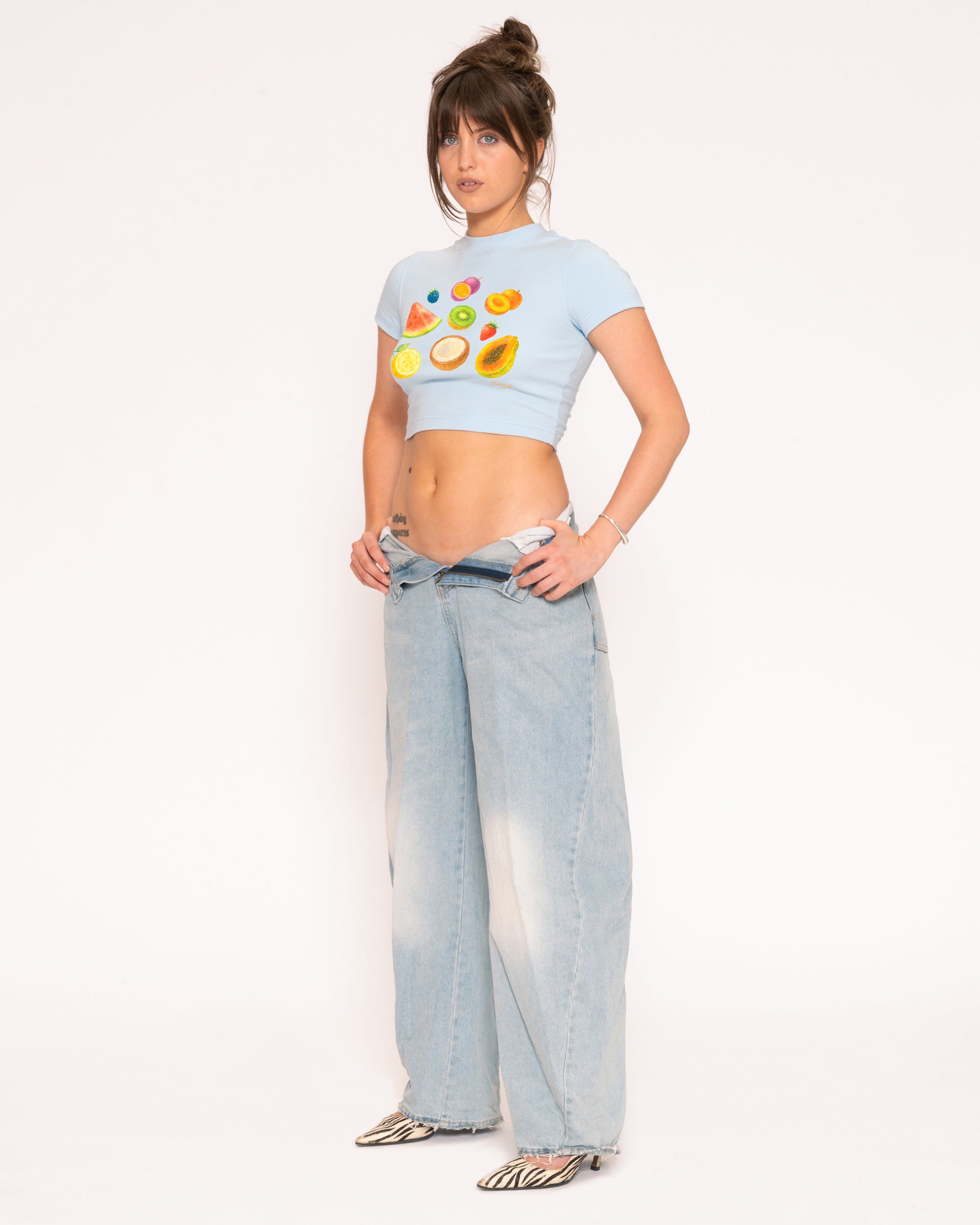 Fruit Platter Blue Baby Tee