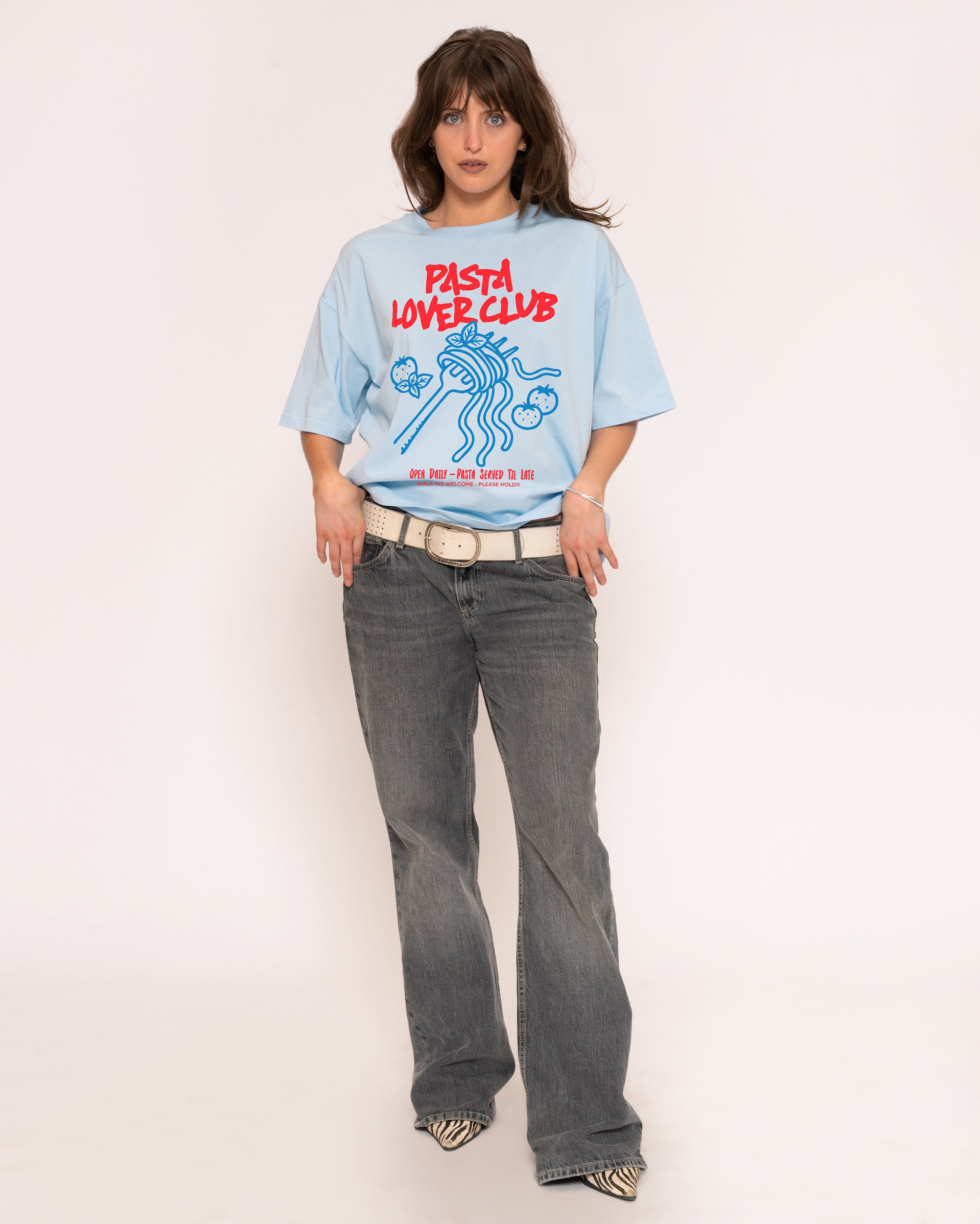 Pasta Lover Club Boxy Crop Tee Threadheads Australia Online