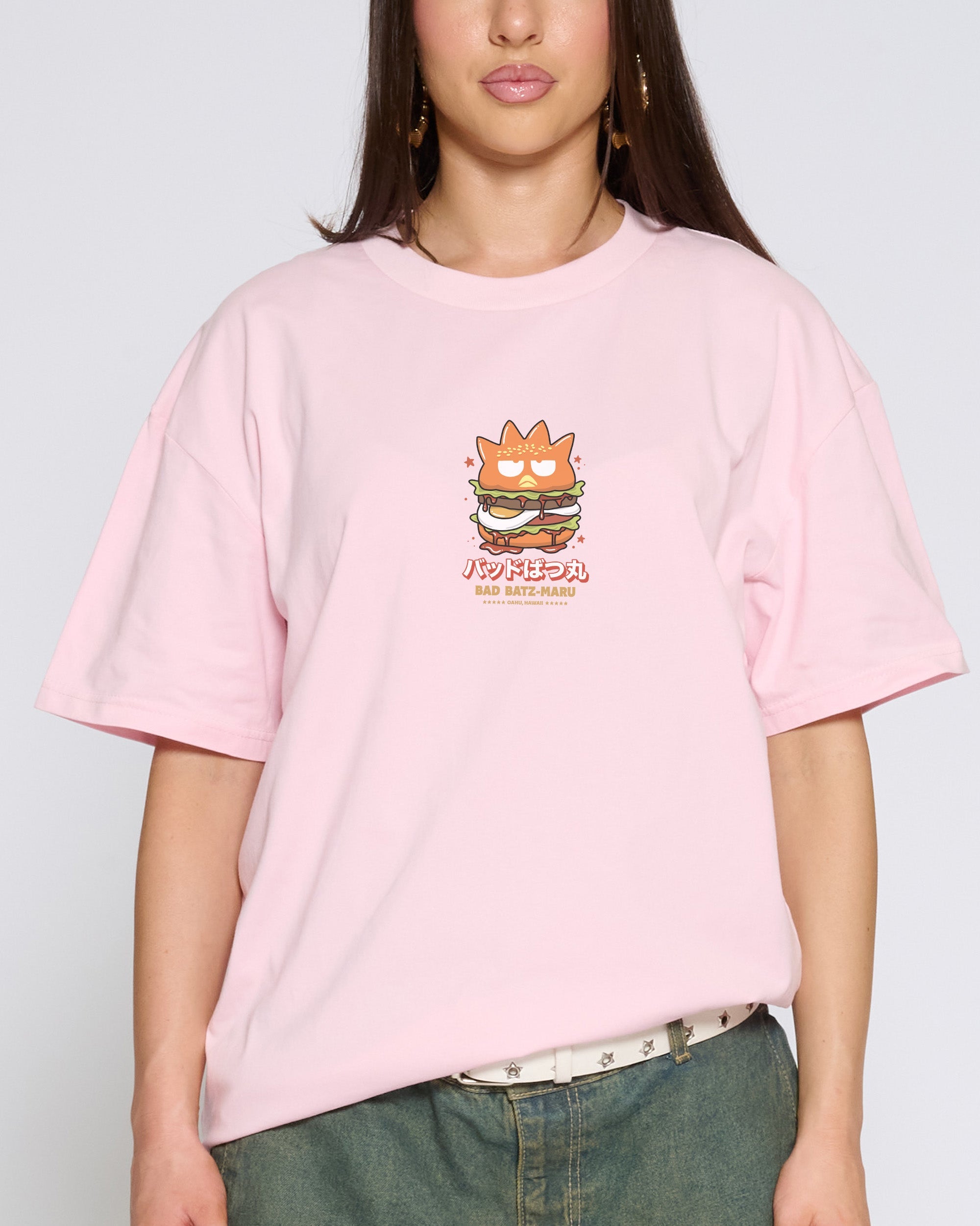 Bad Badtz-Maru Burger T-Shirt Official Hello Kitty and Friends collab Threadheads