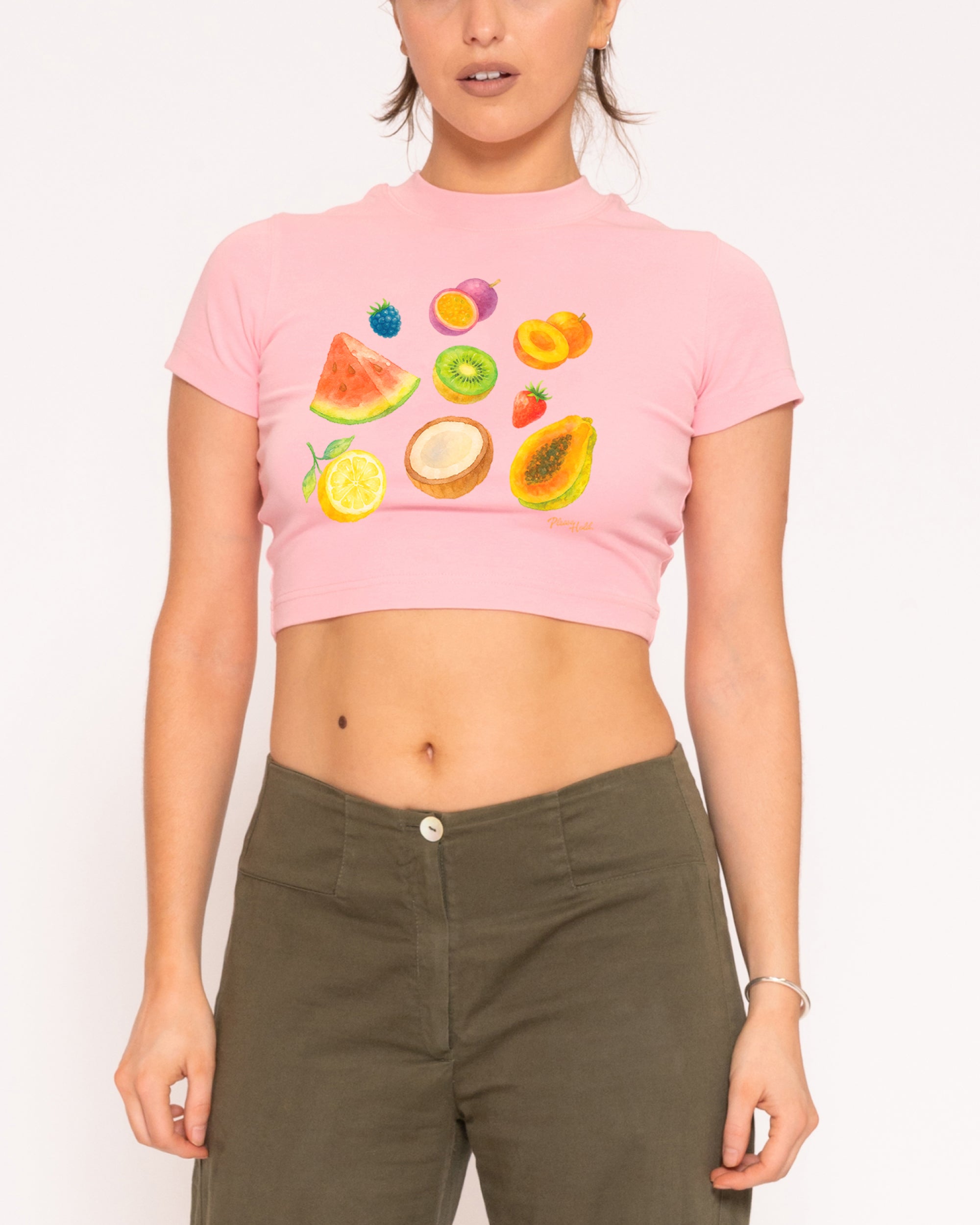 Fruit Platter Pink Baby Tee
