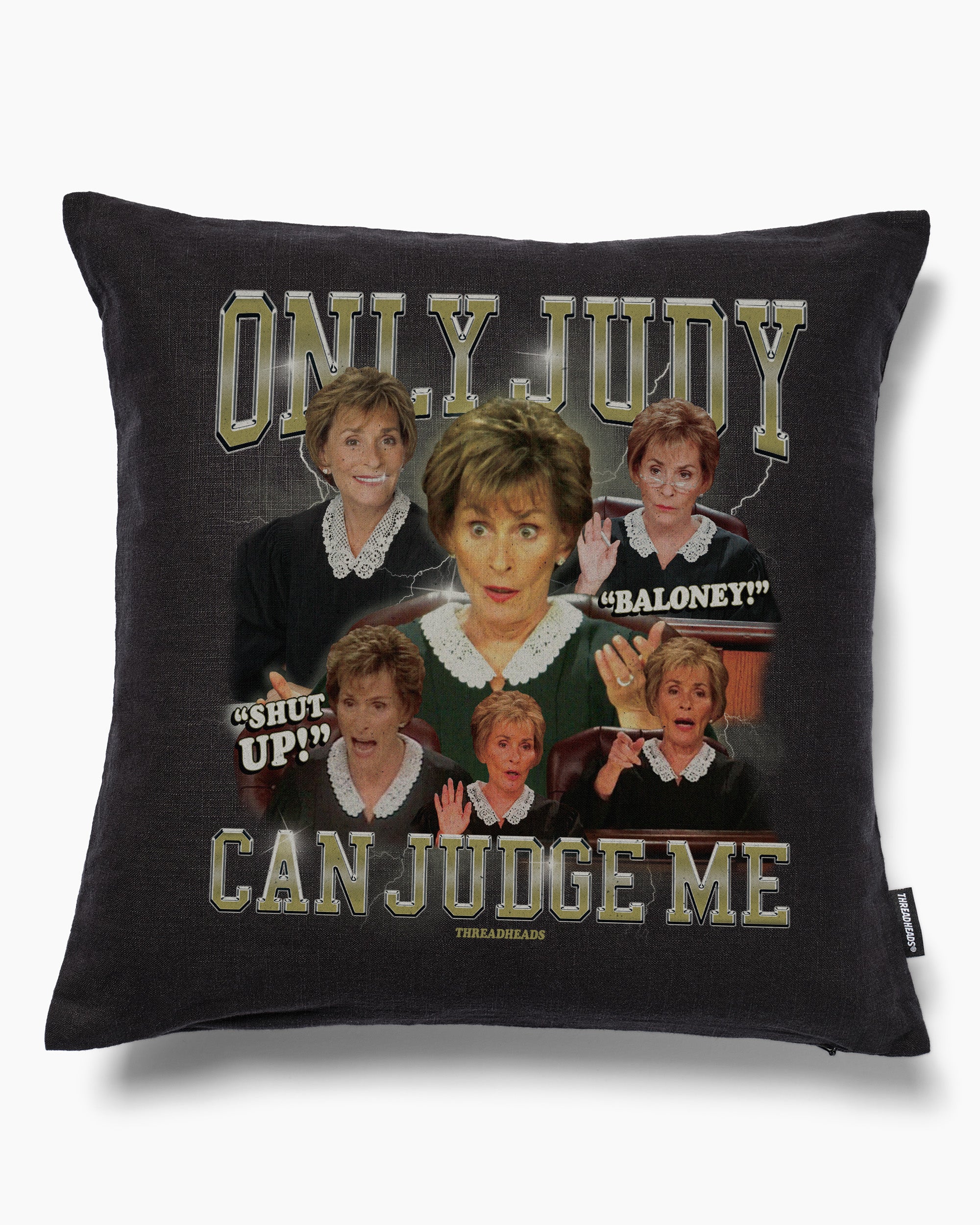 Vintage Judge Judy Cushion Black