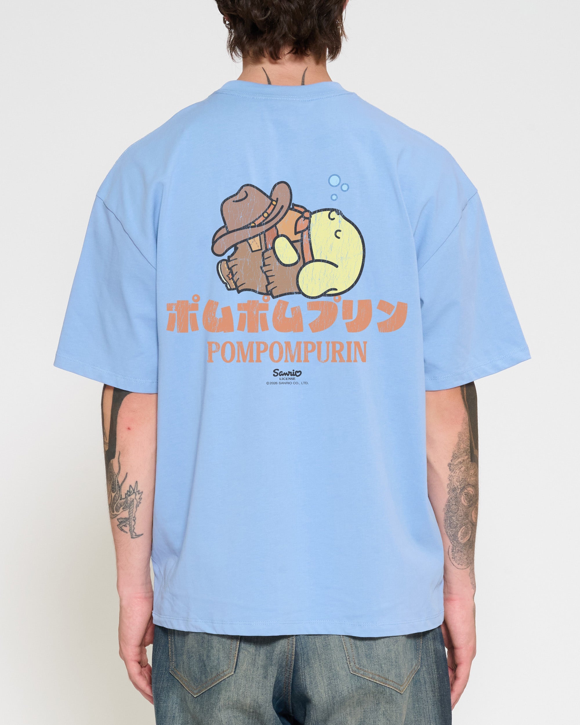 Pompompurin Yeehaw Oversized Tee Official Hello Kitty and Friends collab Threadheads