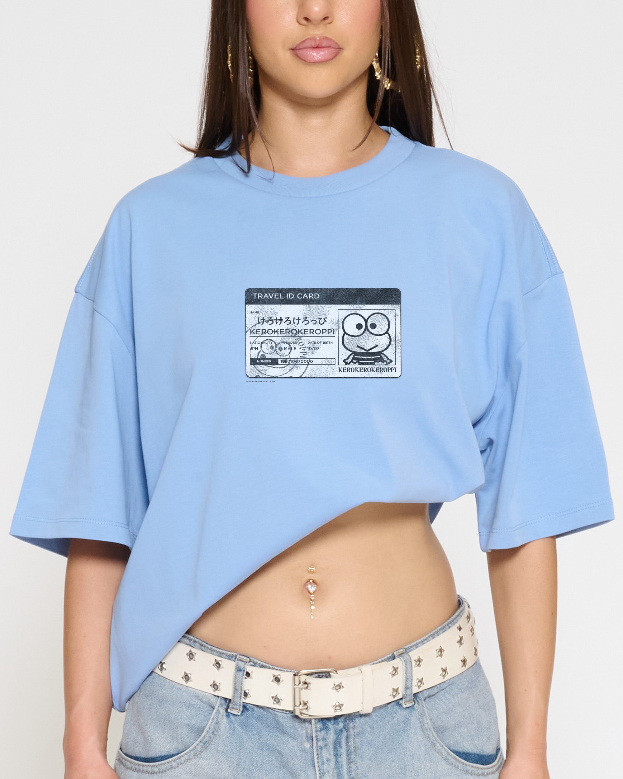 Keroppi ID Oversized Tee Official Hello Kitty and Friends collab Threadheads