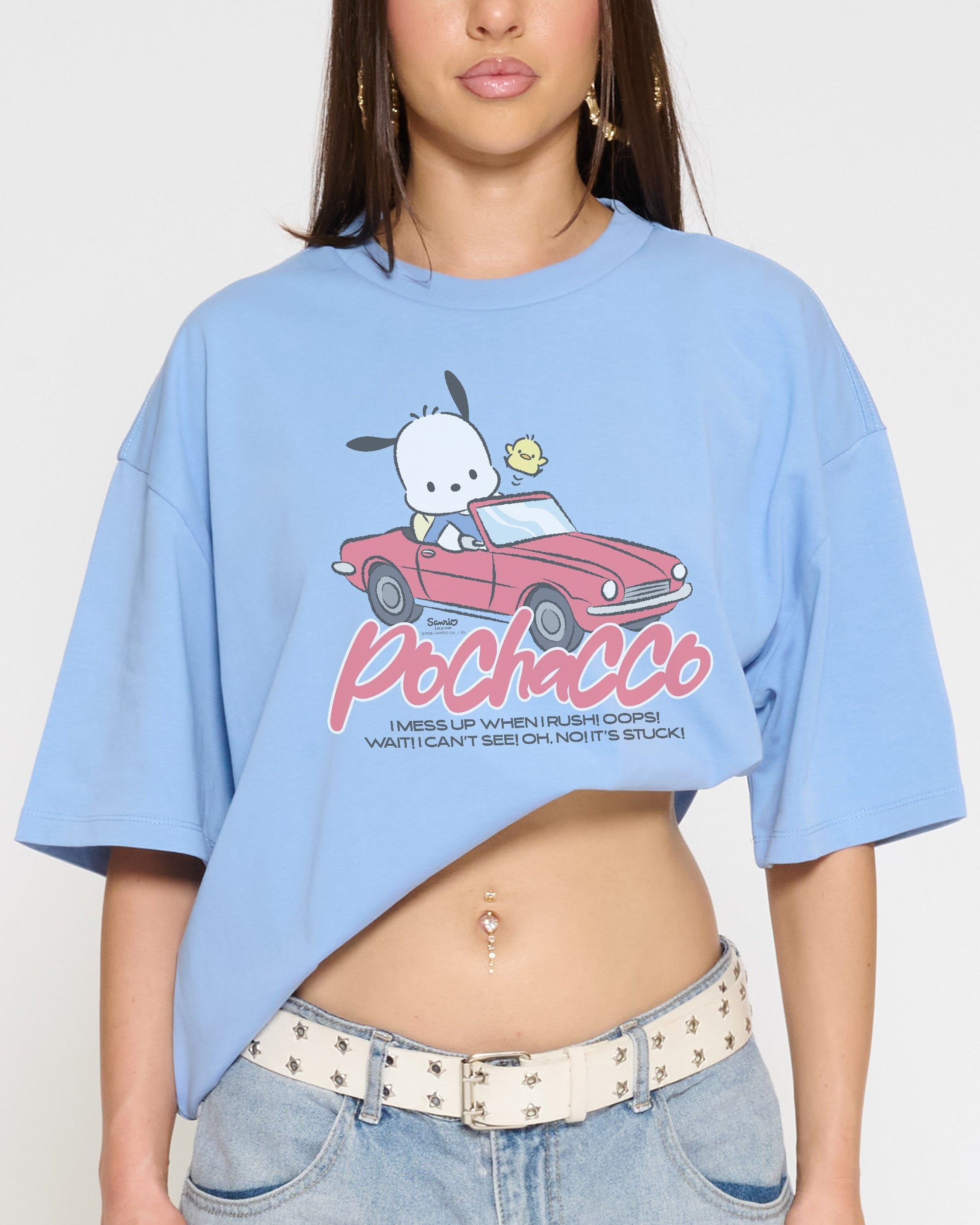 Pochacco Peak Hour Oversized Tee Official Hello Kitty and Friends collab Threadheads