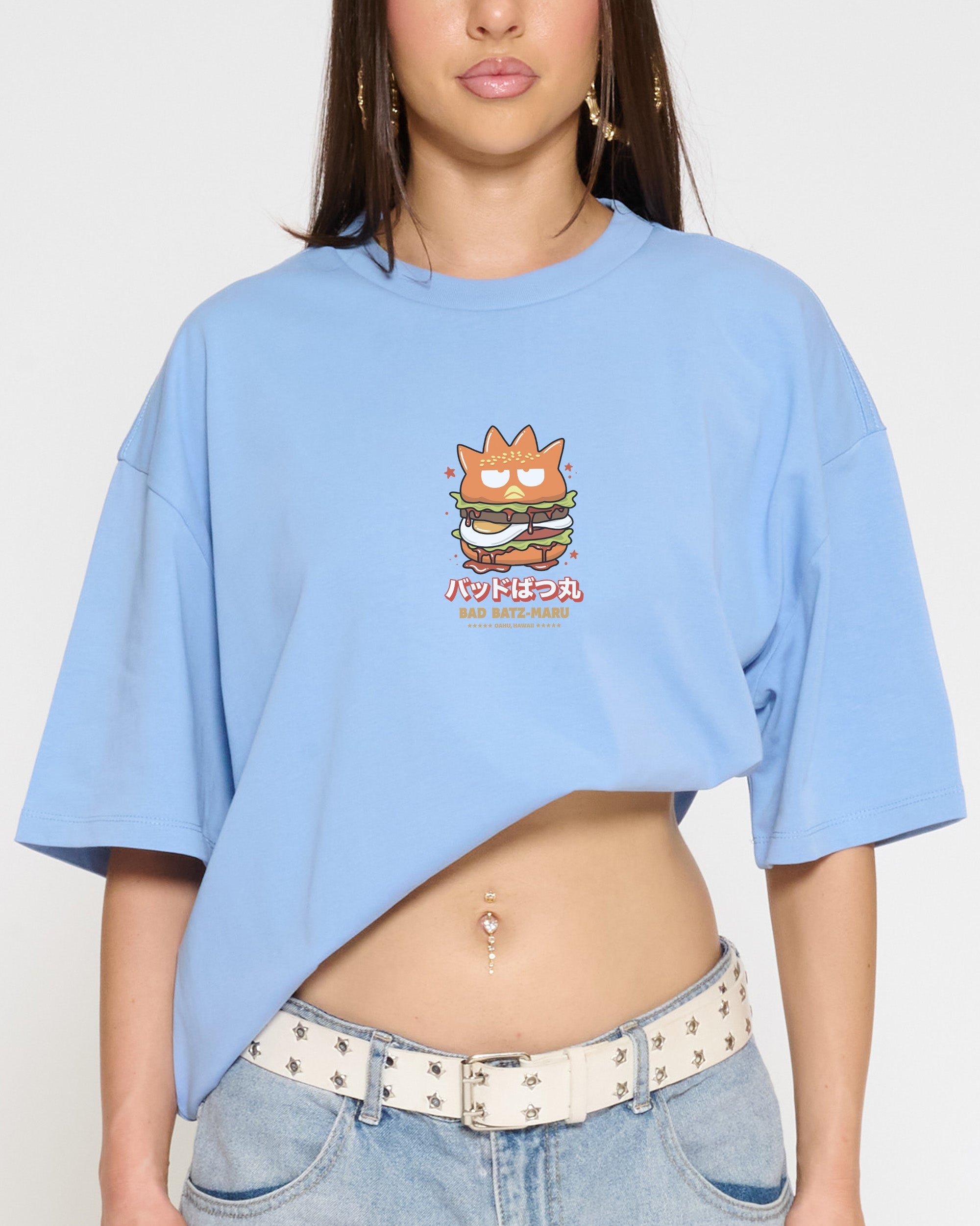 Bad Badtz-Maru Burger Oversized Tee Official Hello Kitty and Friends collab Threadheads