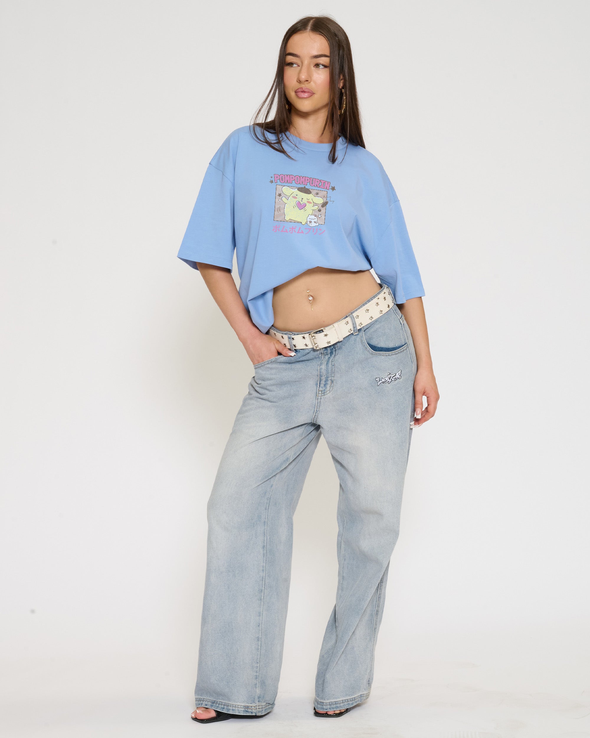 Pompompurin Kawaii Oversized Tee Official Hello Kitty and Friends collab Threadheads