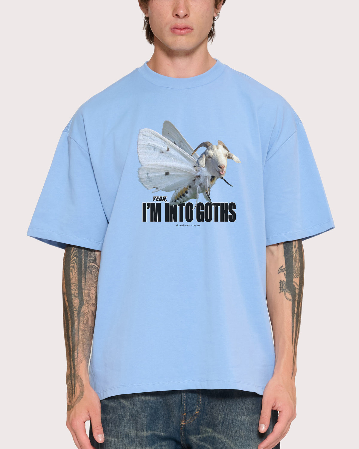 I’m Into Goths Powder Blue Oversized Tee