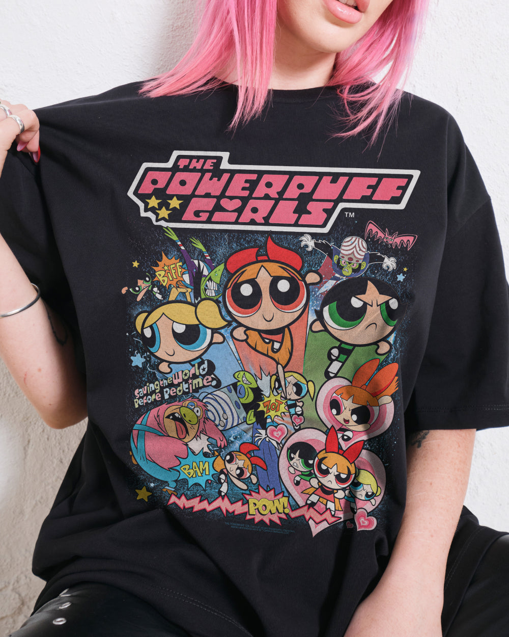 Powerpuff Girls Bootleg T-Shirt Australia Online Black