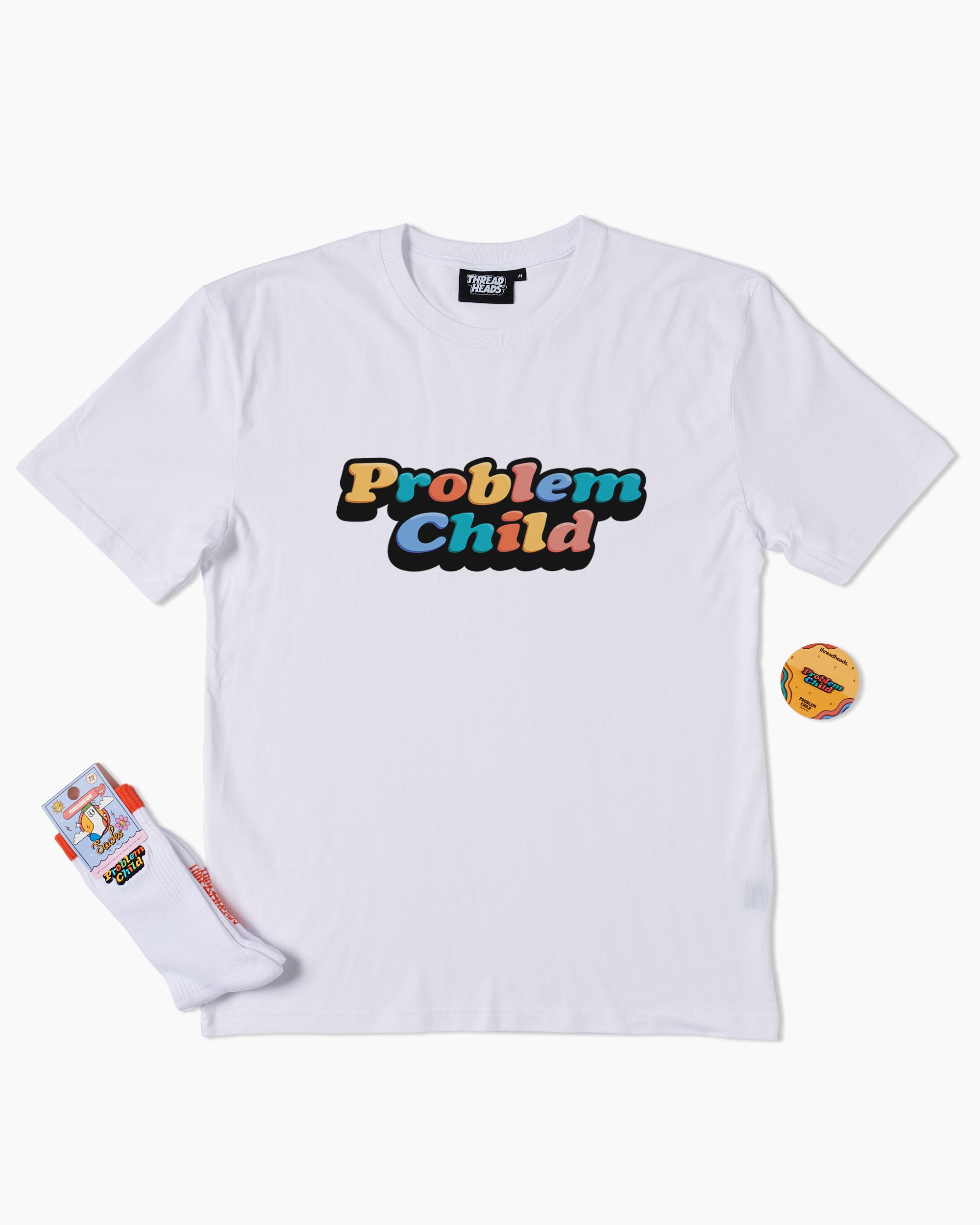 Problem Child Bundle | T-Shirt, Socks & Pin Bundle