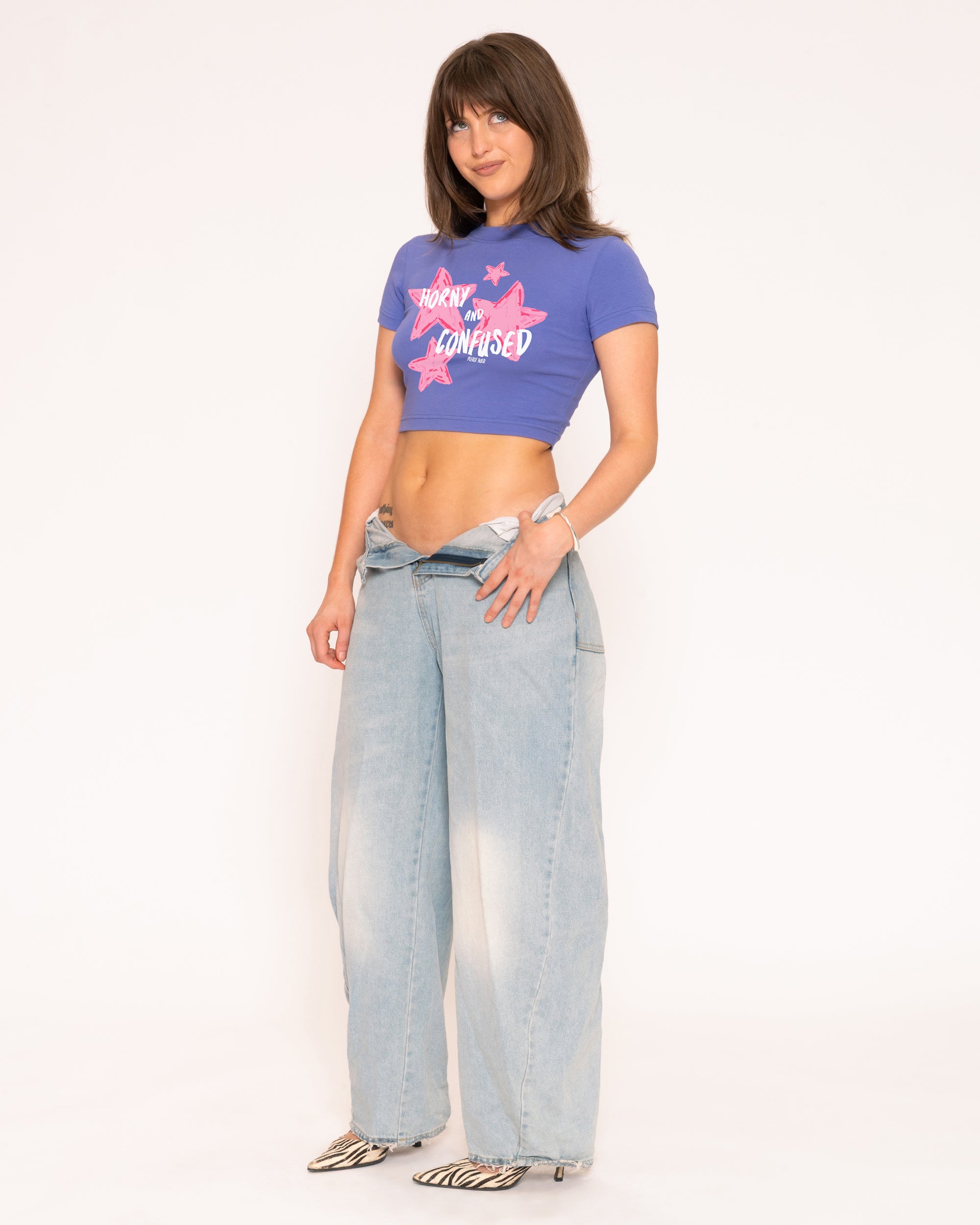 Horny & Confused Purple Baby Tee