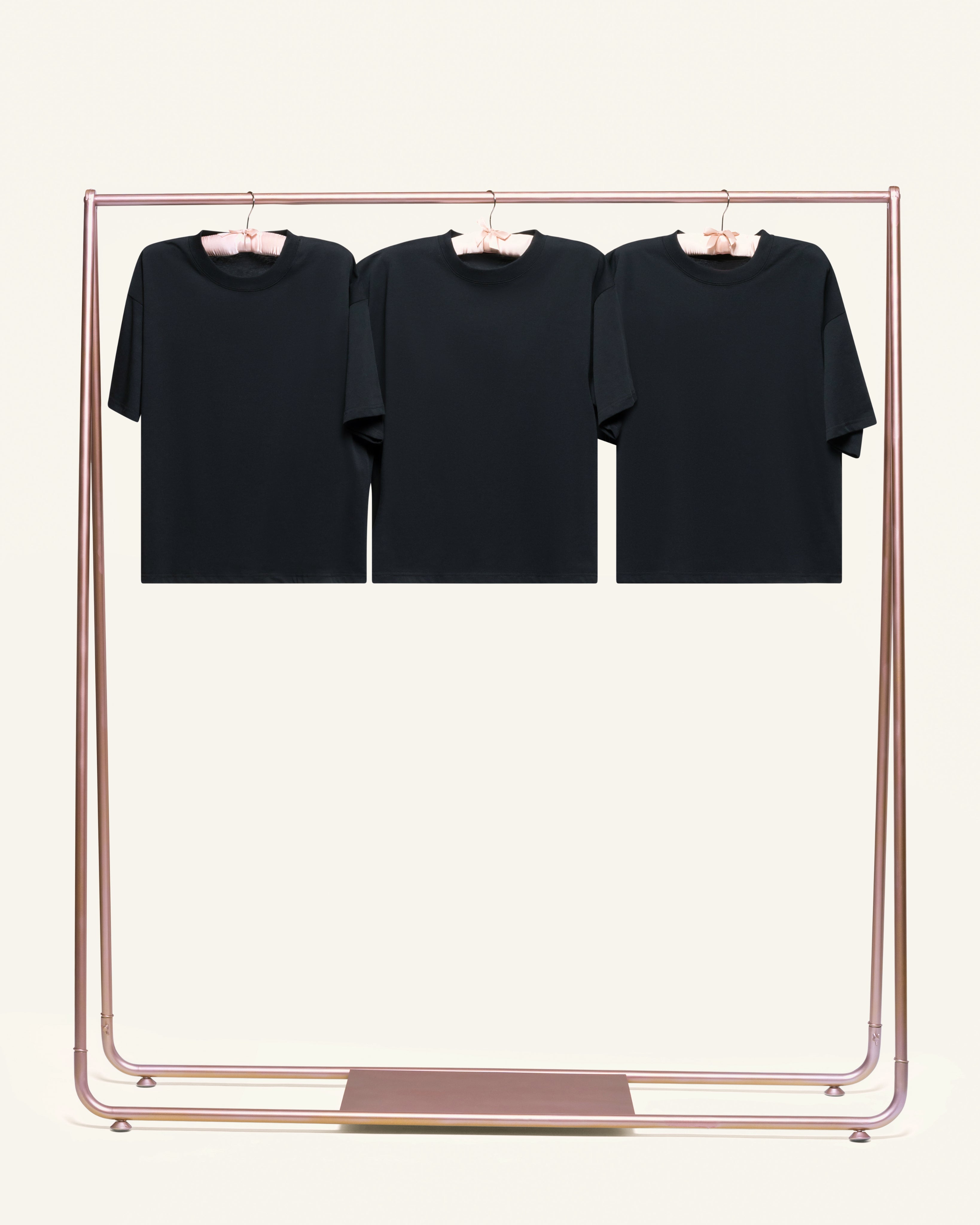 Boxy Crop Tee 3-Pack: Black