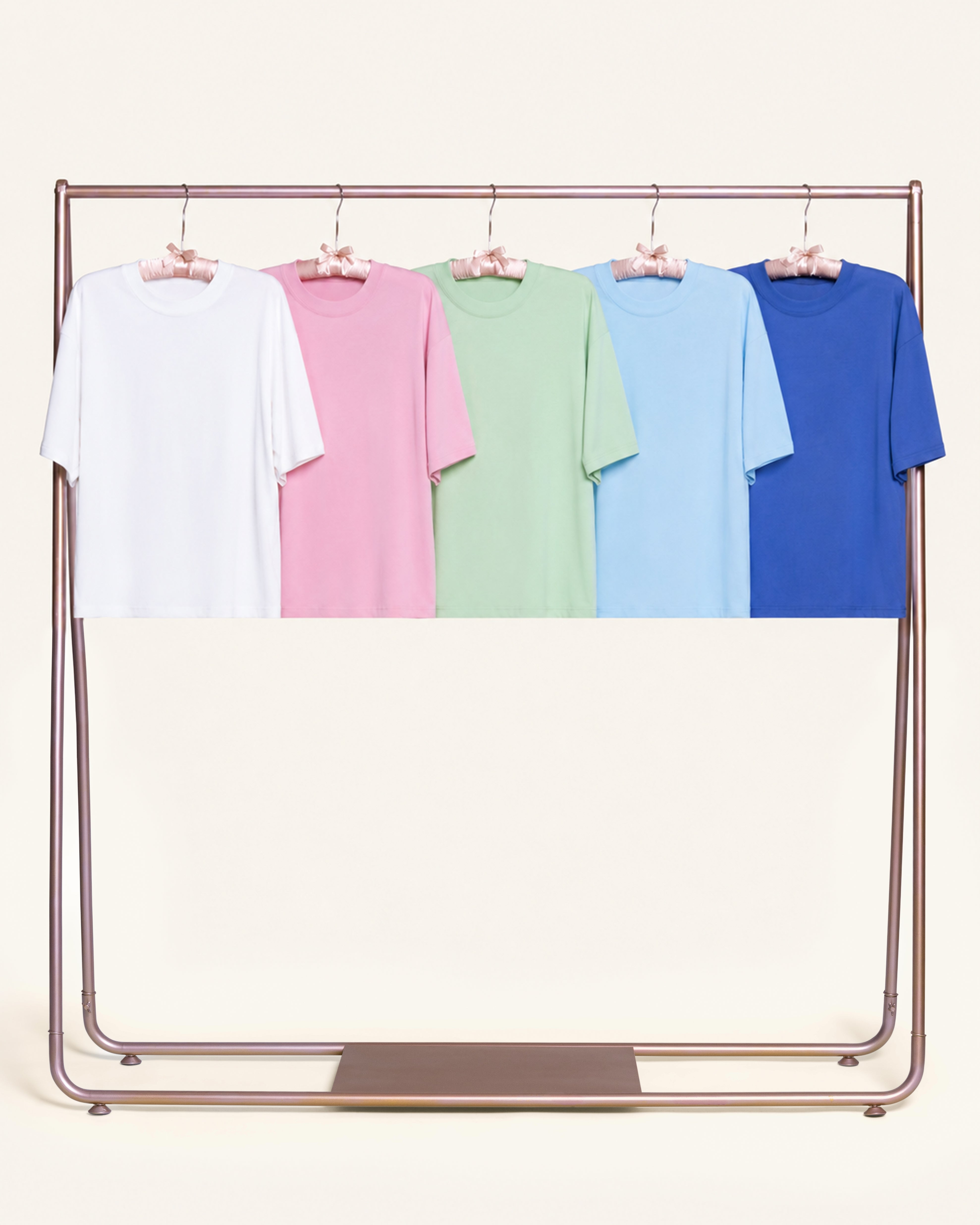 Boxy Crop Tee 5-Pack: Dusk, Pale Blue, Pistachio, Pink, White