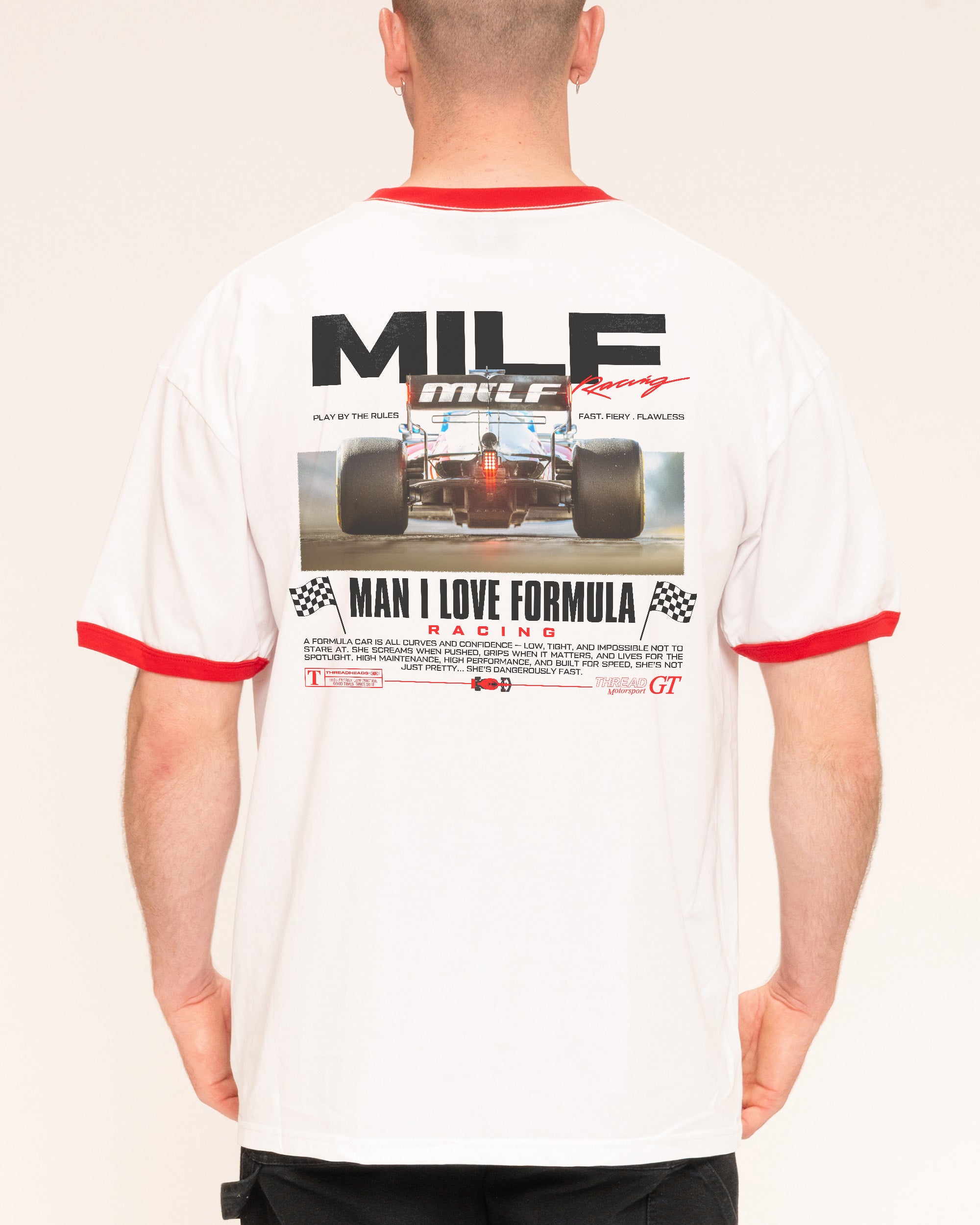 MILF Racing Red Ringer T-Shirt
