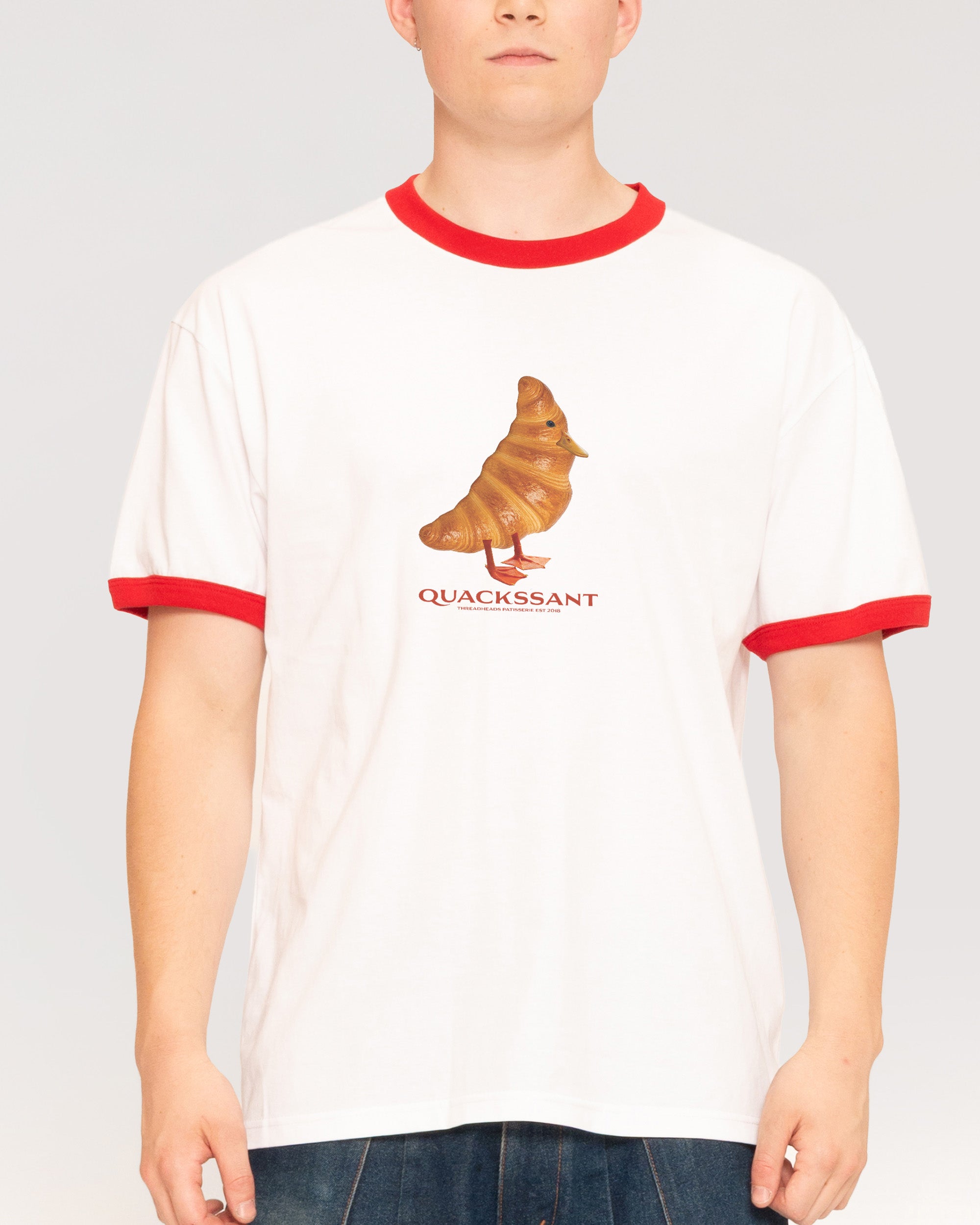 Quackssant Red Ringer T-Shirt