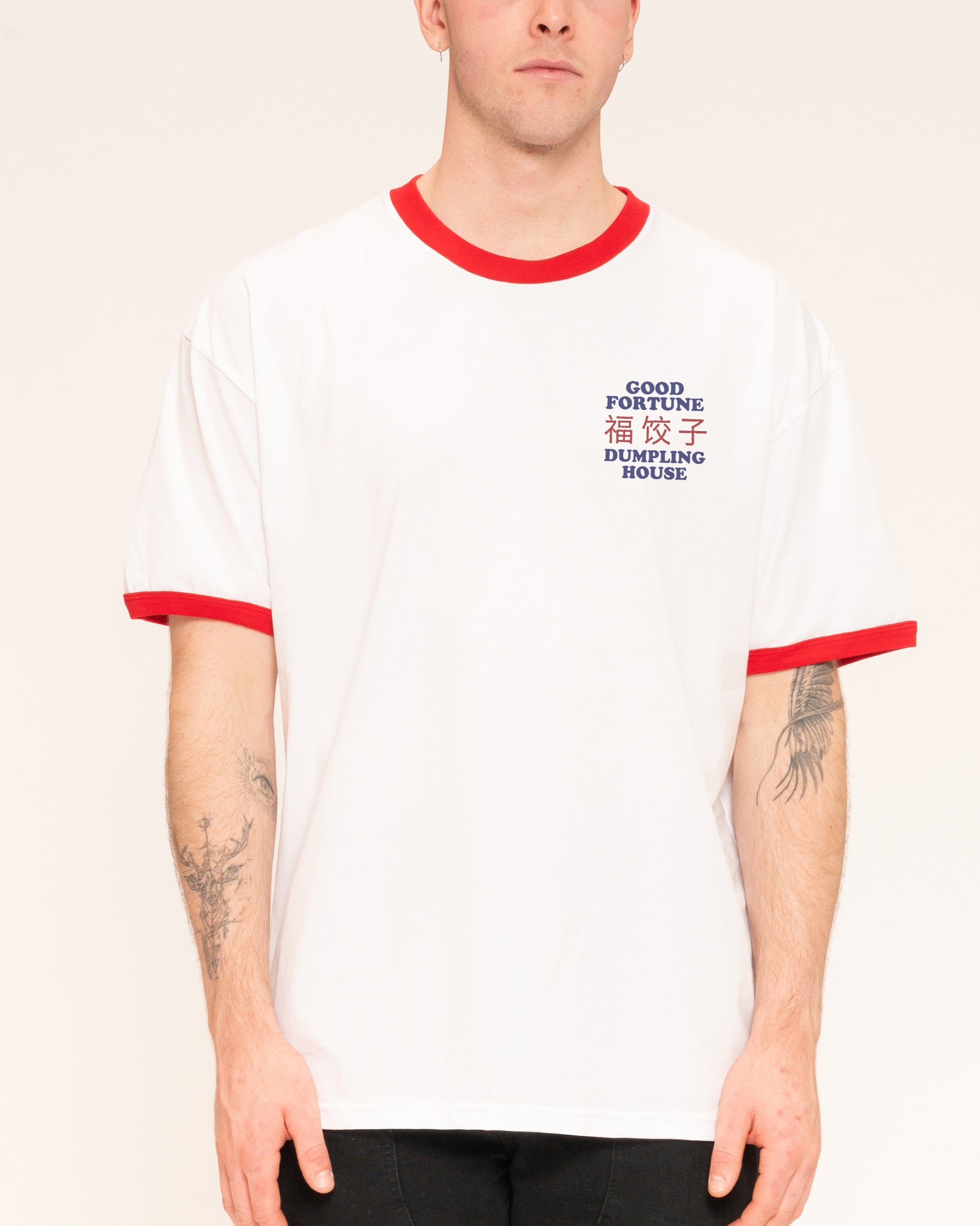 Good Fortune Dumplings Red Ringer T-Shirt