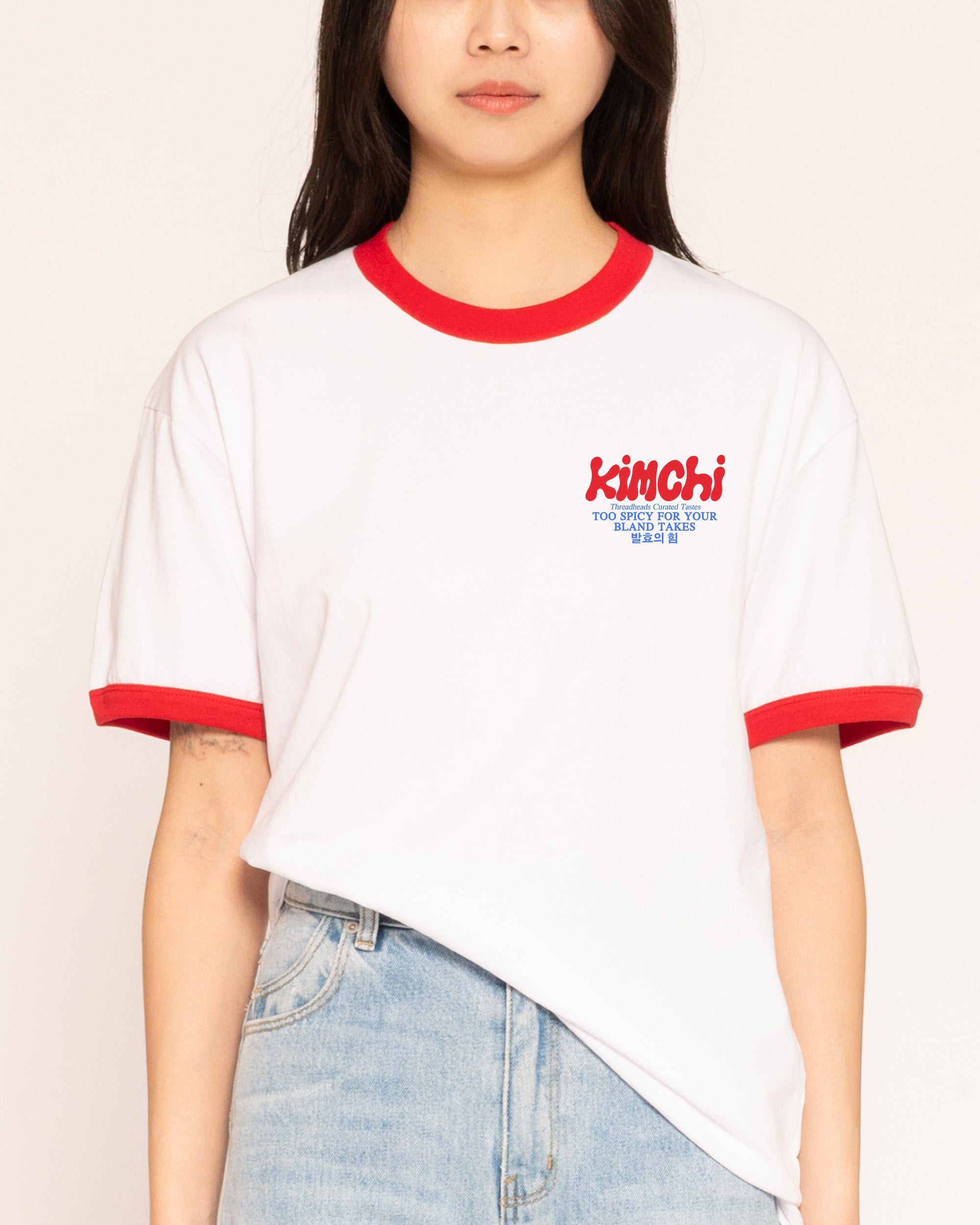 Kimchi Red Ringer T-Shirt