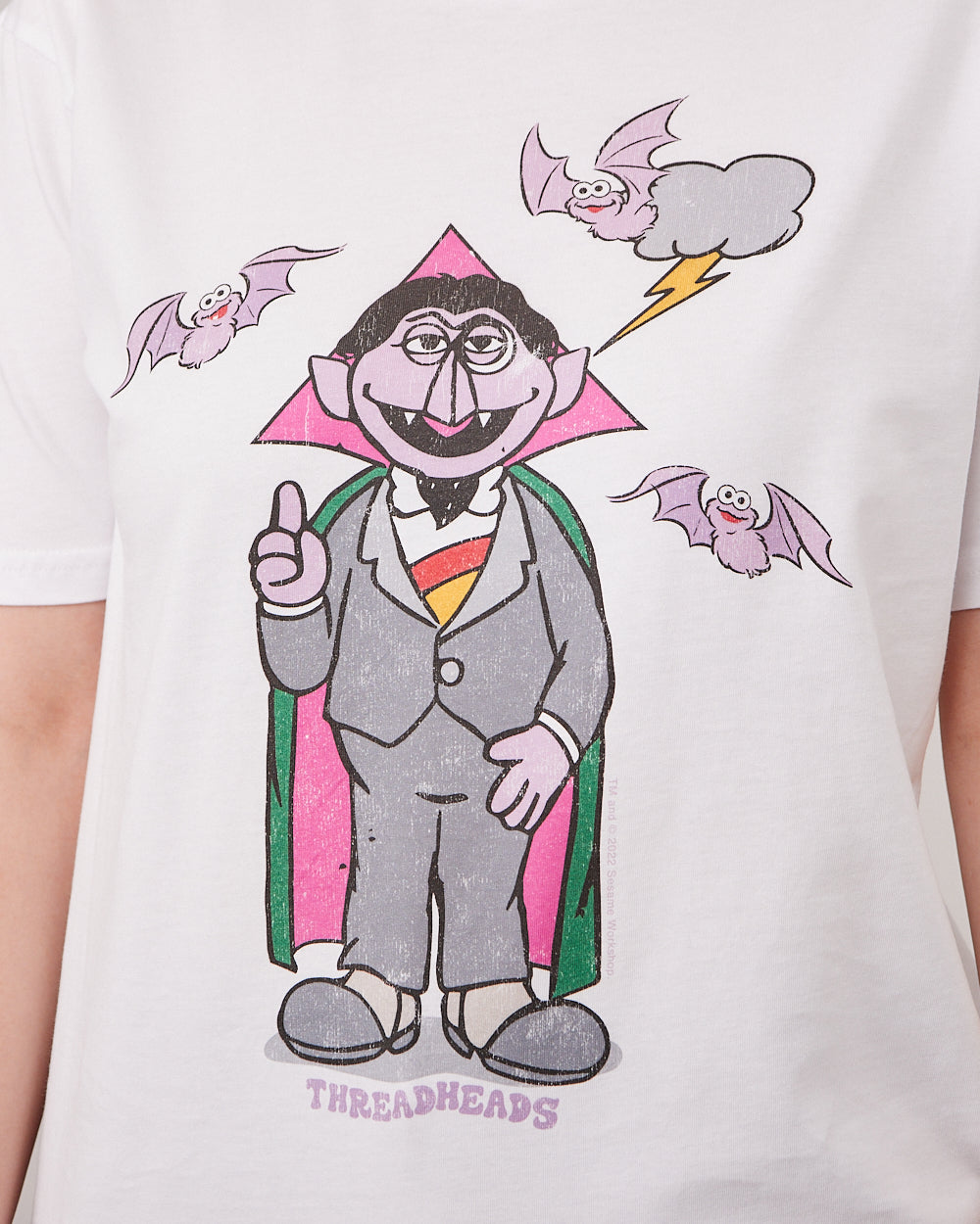 Count Von Count T-Shirt Australia Online #colour_white